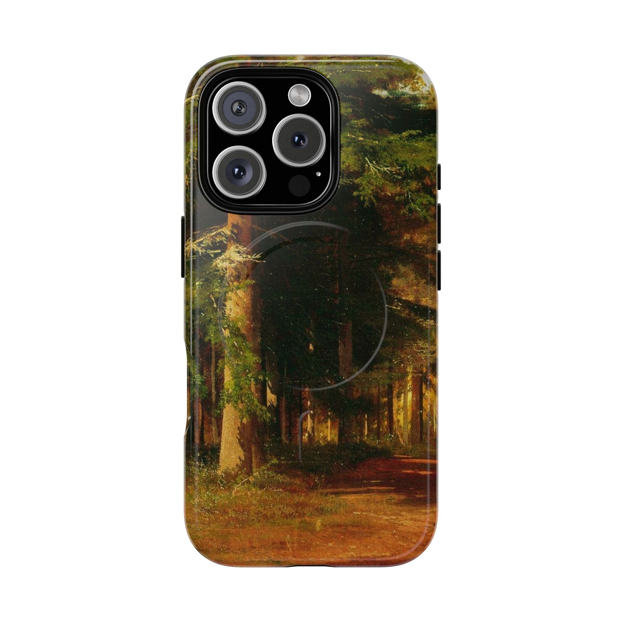 Coque de téléphone Chemin forestier d'automne | Coque magnétique robuste, illustration de paysage d'automne