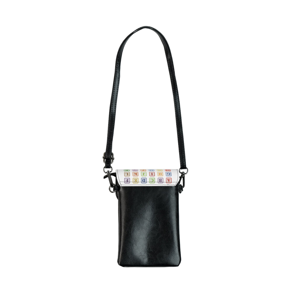 Alphabet Blocks Small Cell Phone Wallet | Crossbody Phone Pouch