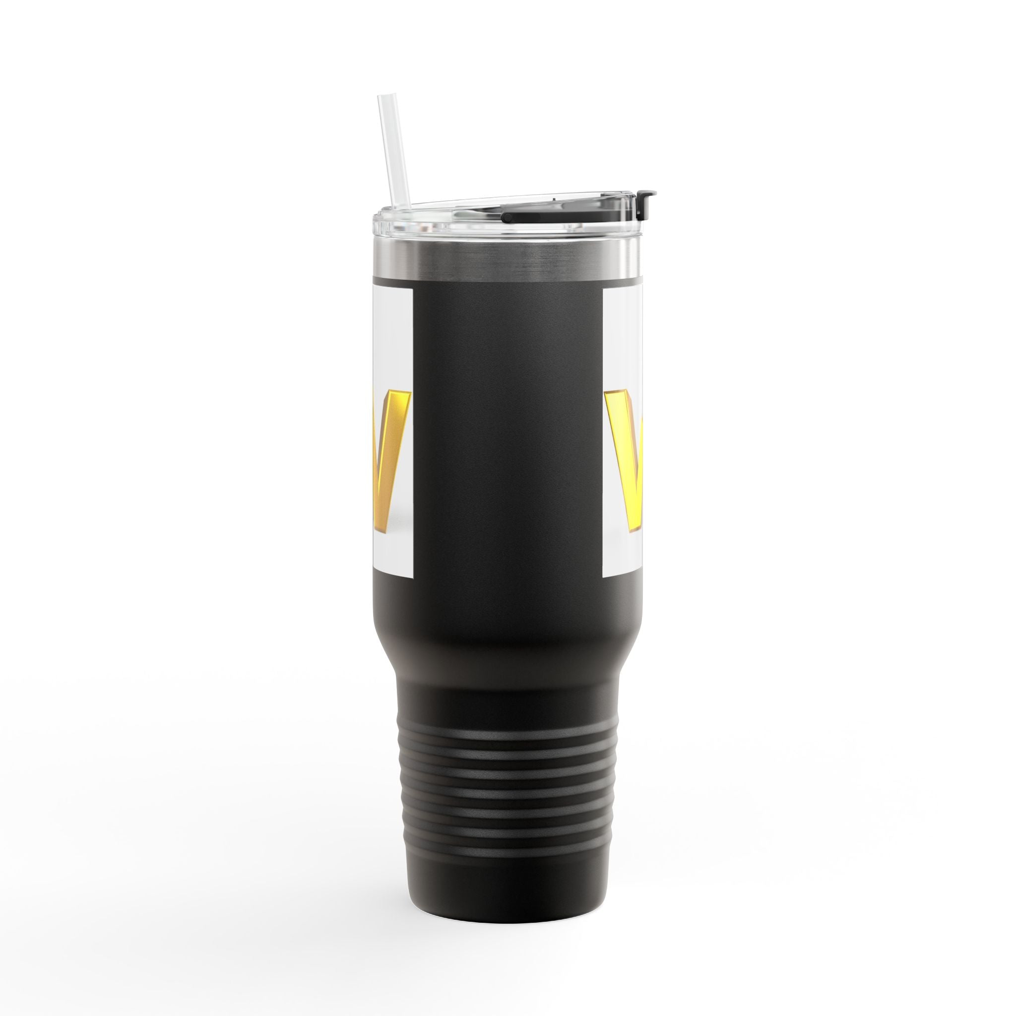 Mug de voyage isotherme 40 oz avec lettre W dorée en 3D et figurine