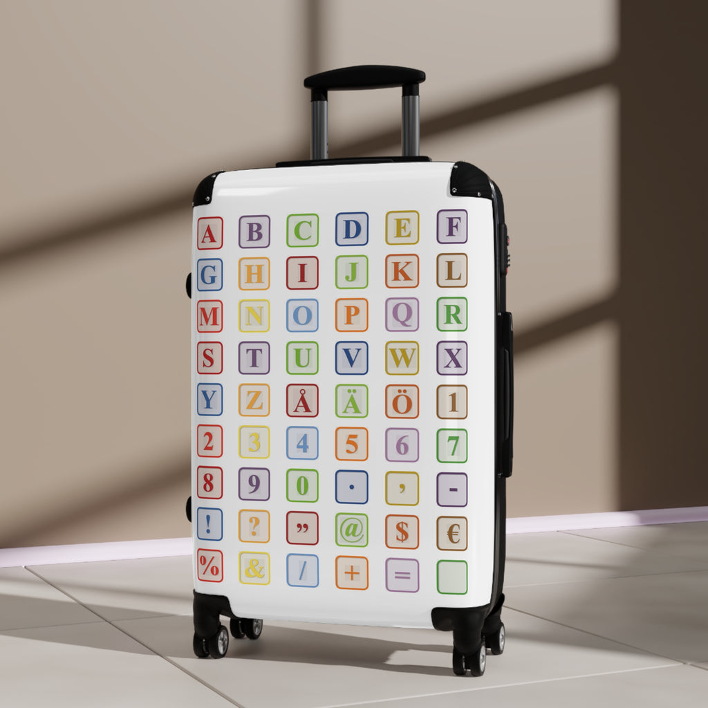 Alphabet Blocks Suitcase | Colorful Letters & Numbers Luggage