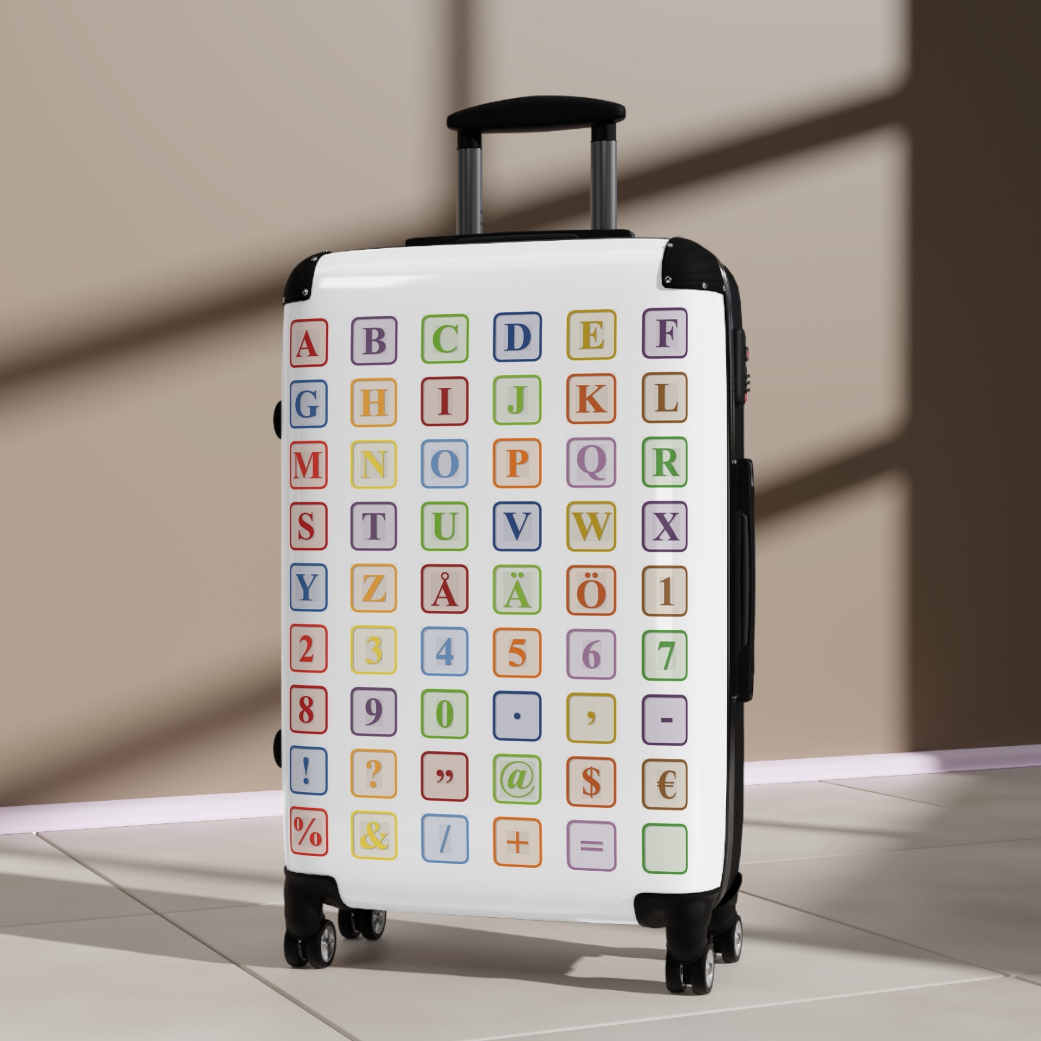 Alphabet Blocks Suitcase | Colorful Letters & Numbers Luggage