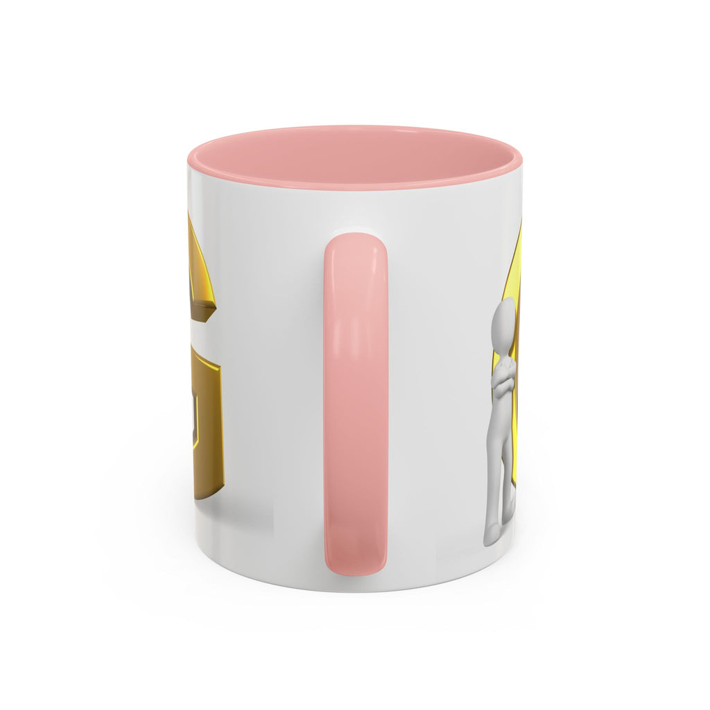 Gold Letter G with 3D Figure Coffee Mug | Initial Monogram Accent