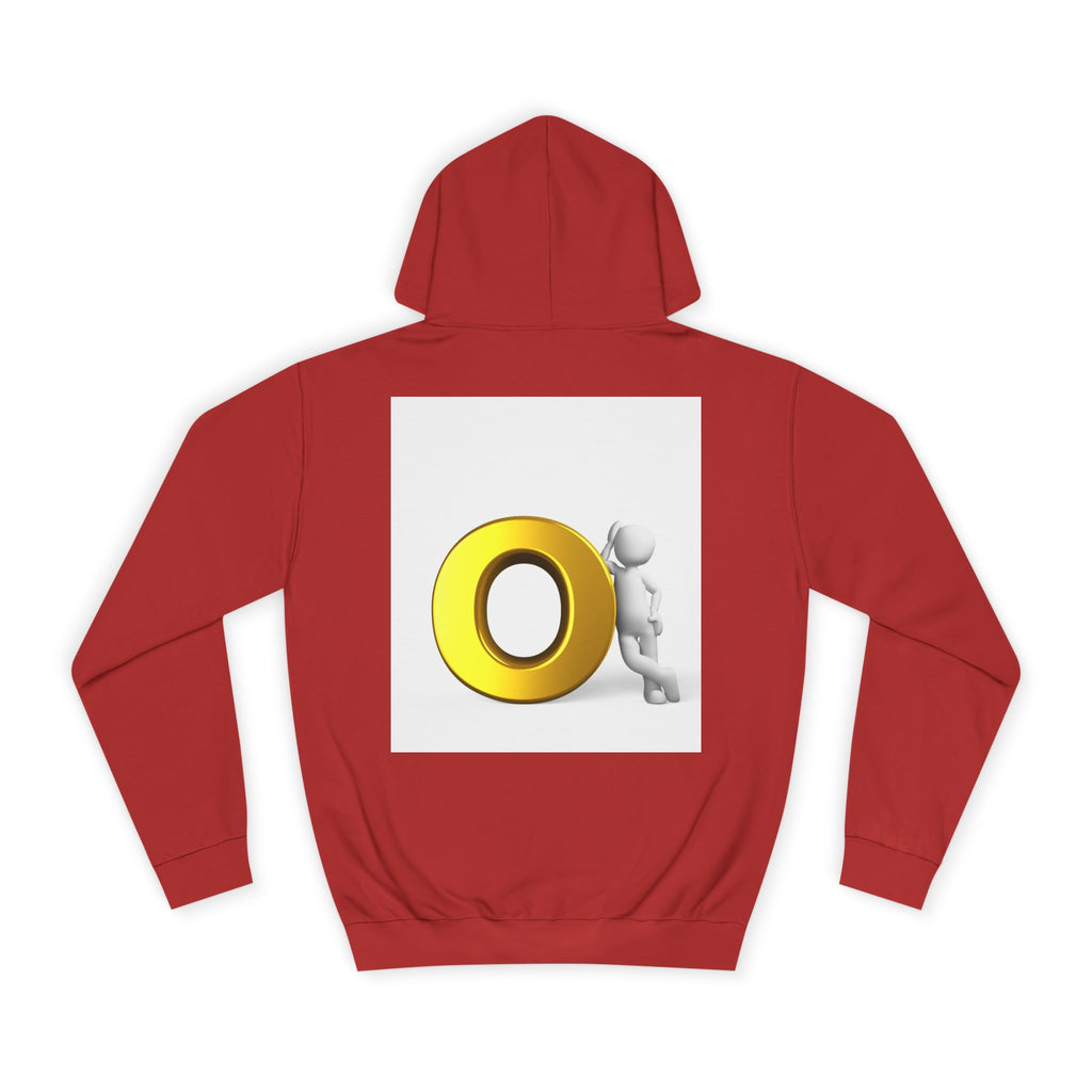 Gold O Letter with 3D Figure Hoodie | Monogram O Sweatshirt