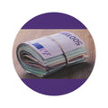 Stack of Euros Round Rug | Money Print Circular Floor Mat