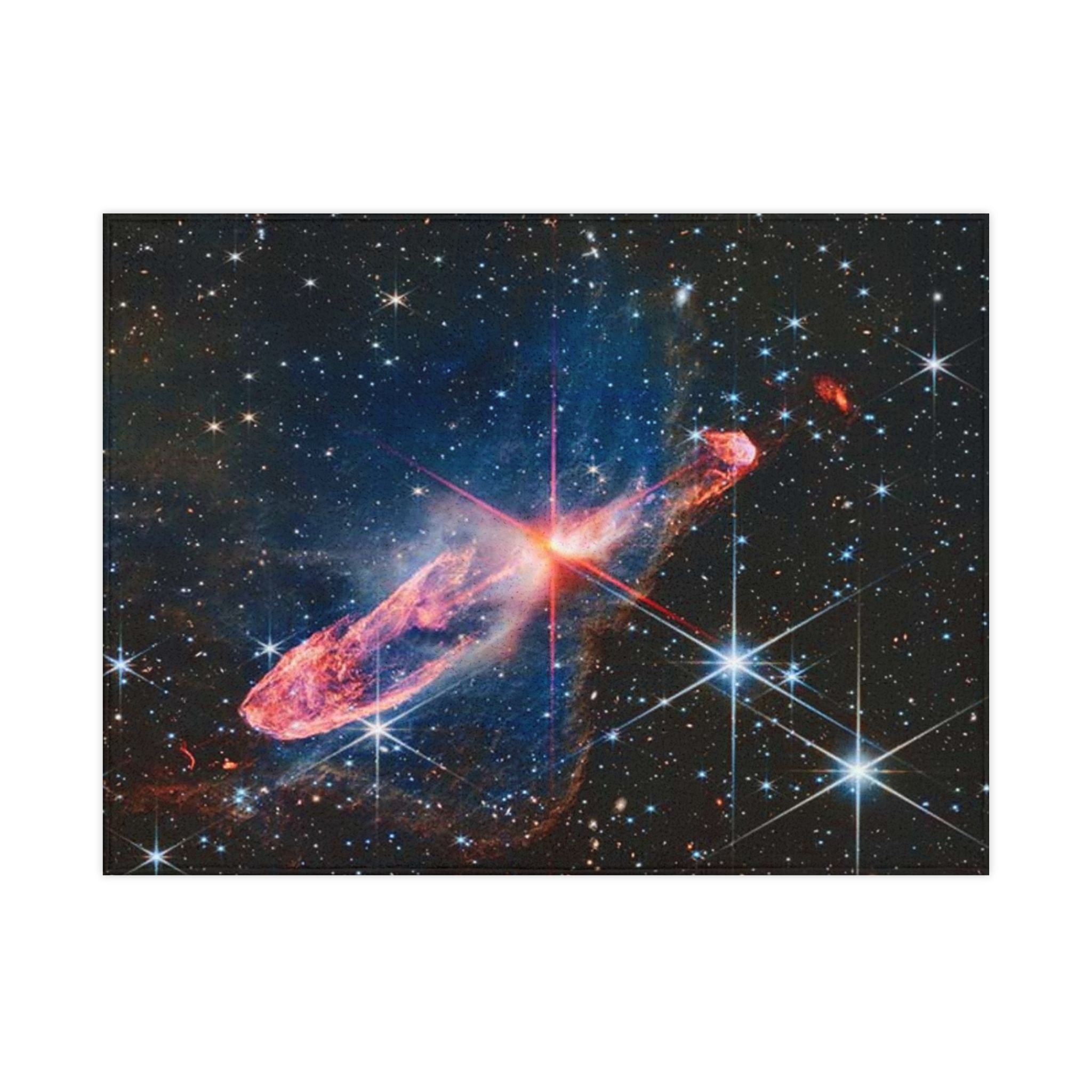 Cosmic Nebula Space Scene Toddler Blanket | Galaxy Stars Astronaut Theme