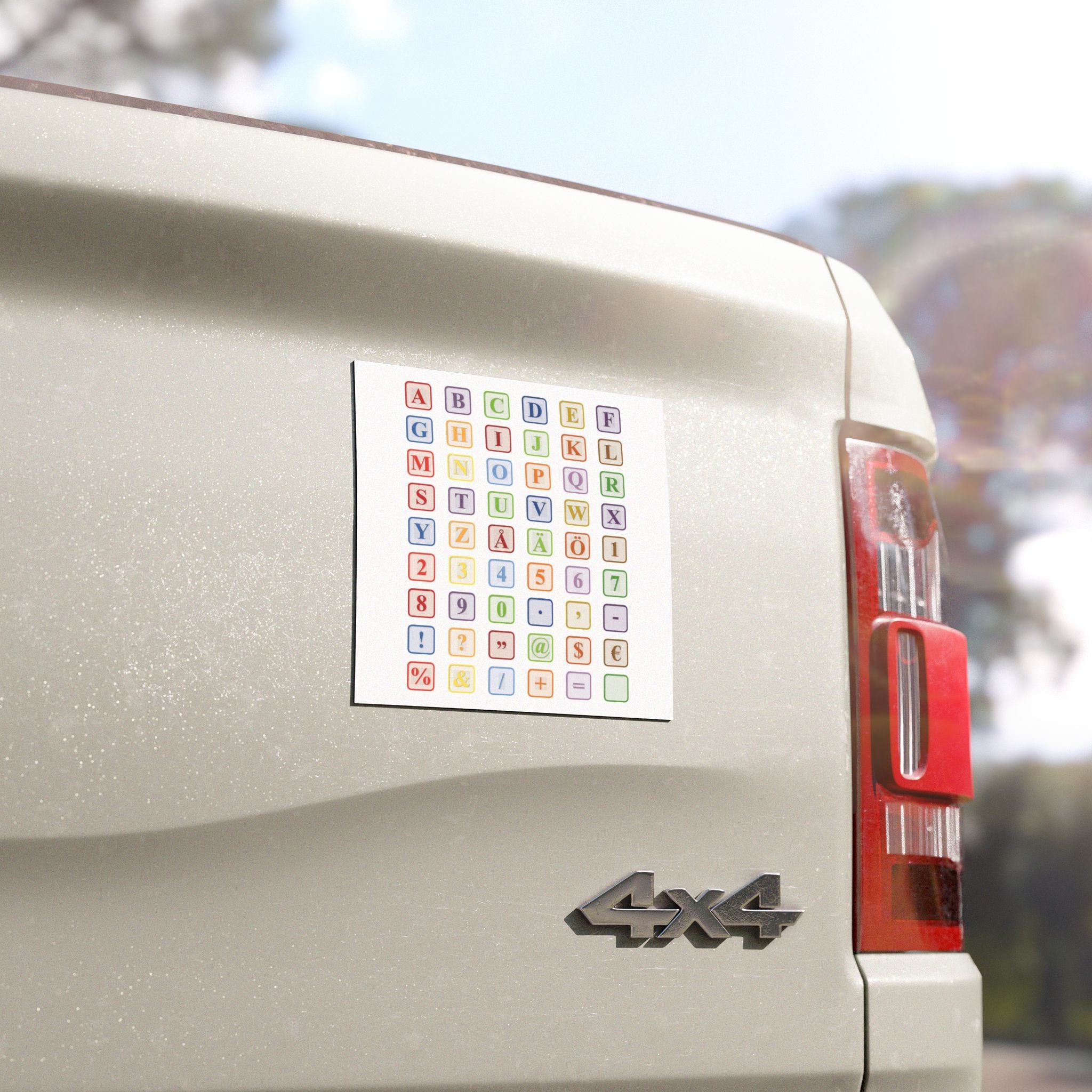 Color Block Alphabet Car Magnet Set | Car Magnets
