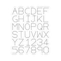 Dotted Outline Alphabet & Numbers Kiss-Cut Stickers | Alphabet Sticker Sheet