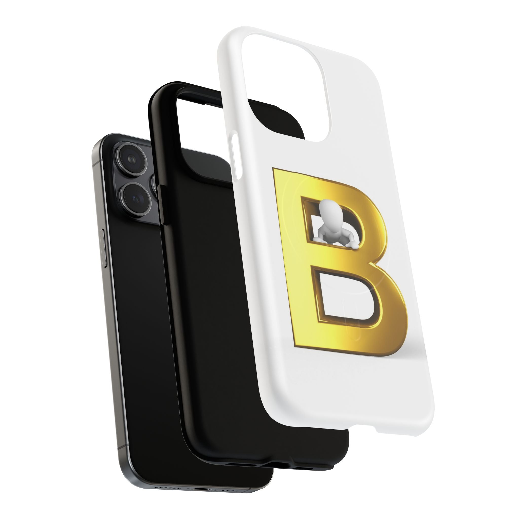 Gold 3D Letter B phone case | Tough Magnetic Case