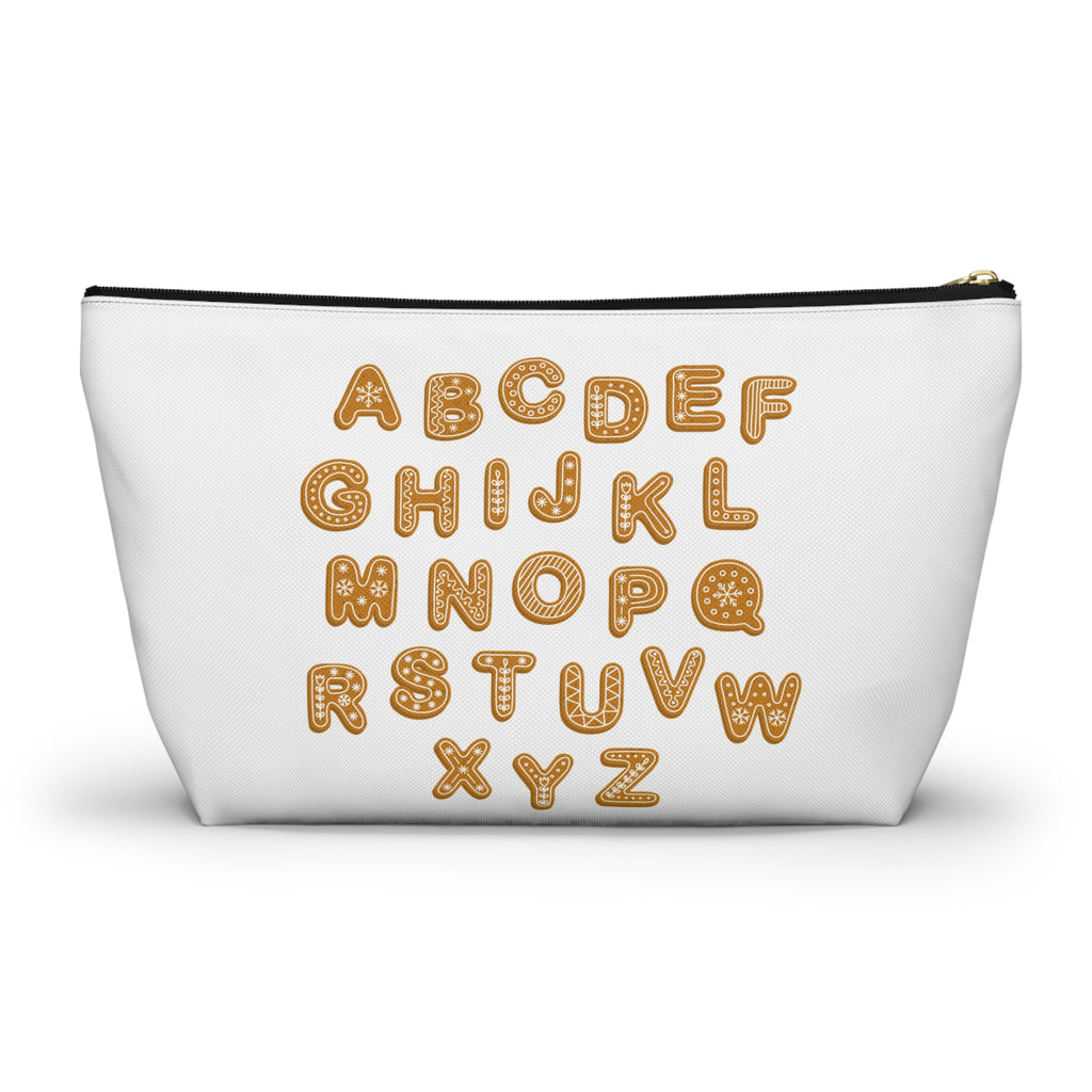 Alphabet Cookie Letters Accessory Pouch | Zipper Makeup Bag