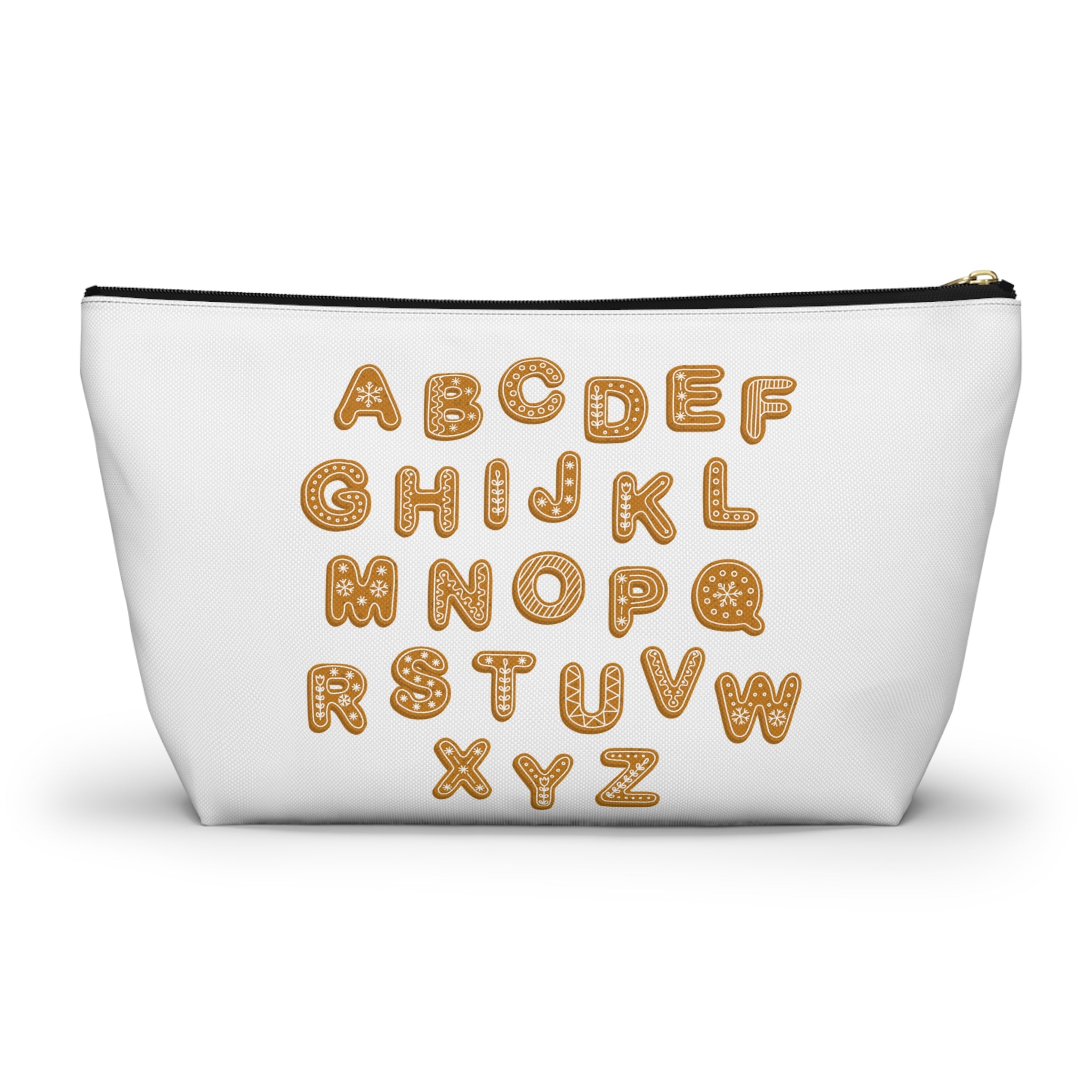 Alphabet Cookie Letters Accessory Pouch | Zipper Makeup Bag