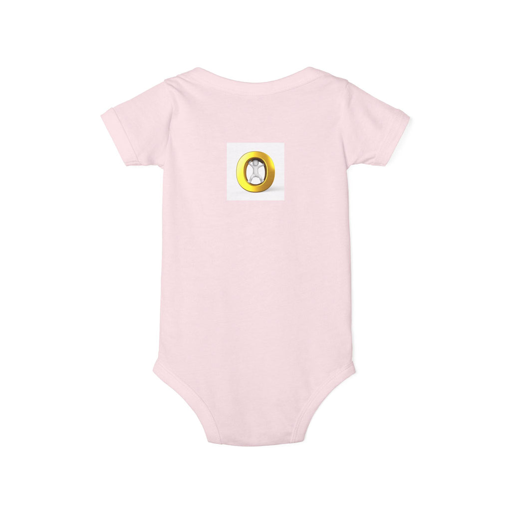 Gold Letter O Infant Jersey One Piece | Baby Bodysuit