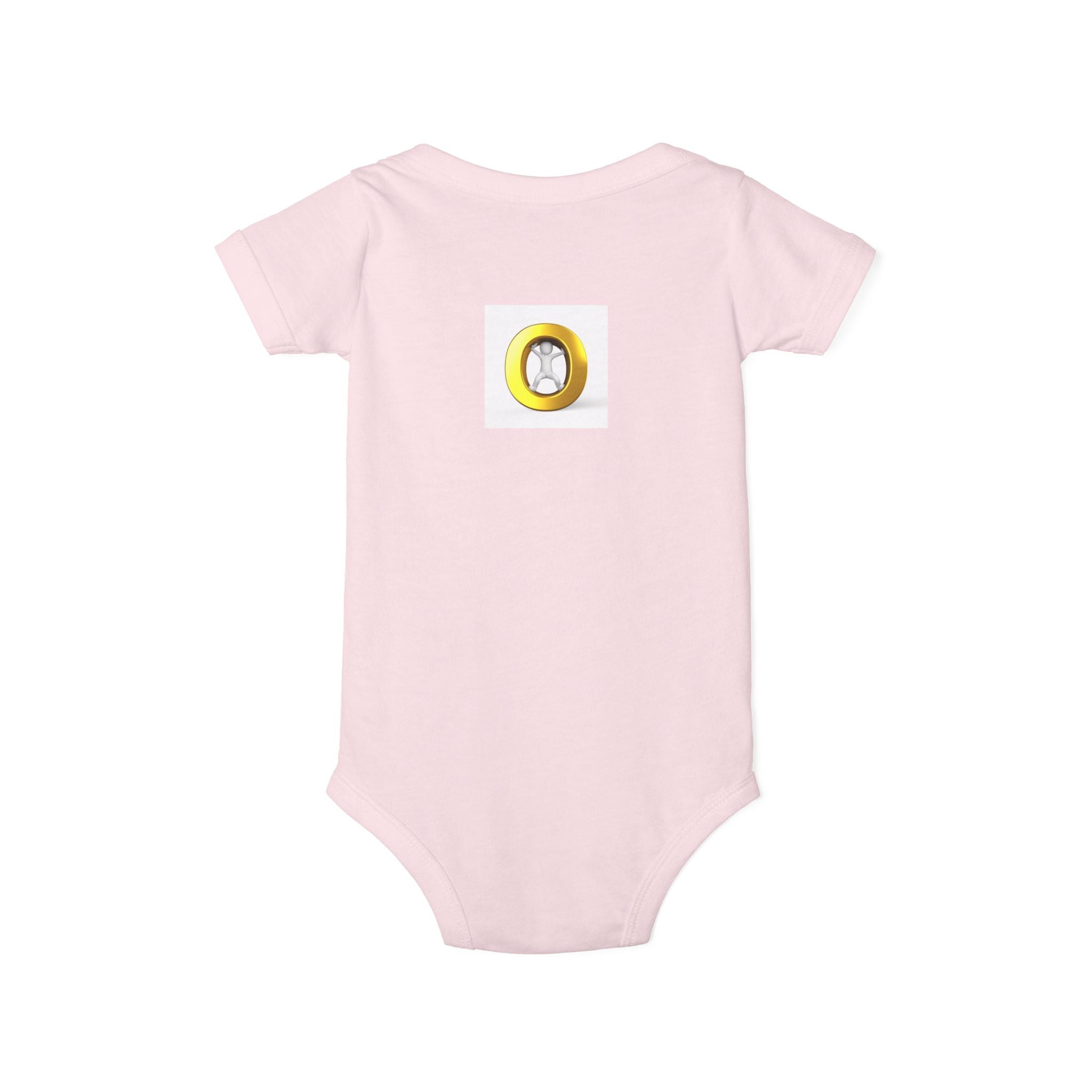 Gold Letter O Infant Jersey One Piece | Baby Bodysuit