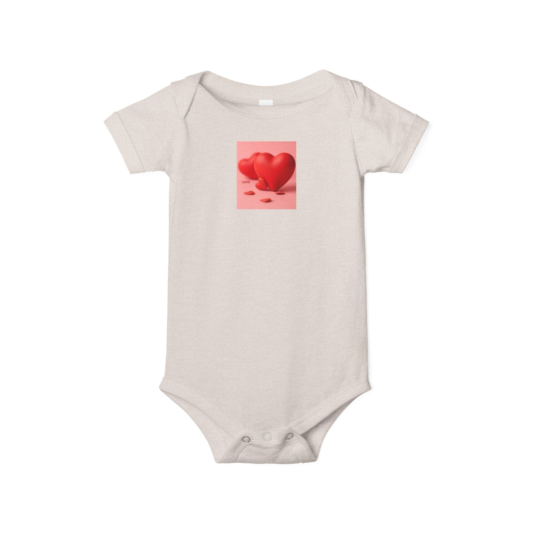 Body bébé illustration cœur rouge | Grenouillère bébé mignonne Saint-Valentin