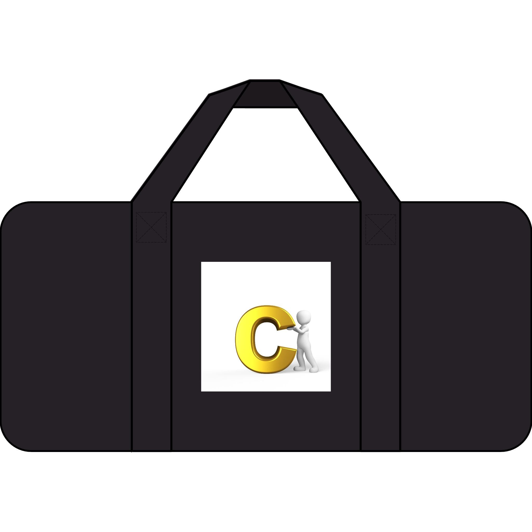 Yellow C Logo Tripper Duffel Bag | Checkered or Camo Strap Sports Bag