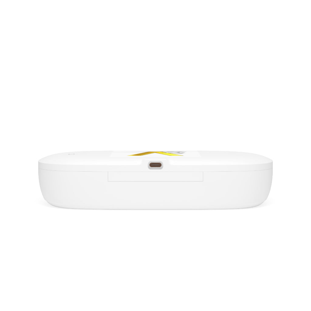 Gold Letter V Logo UV Phone Sanitizer and Wireless Charging Pad
