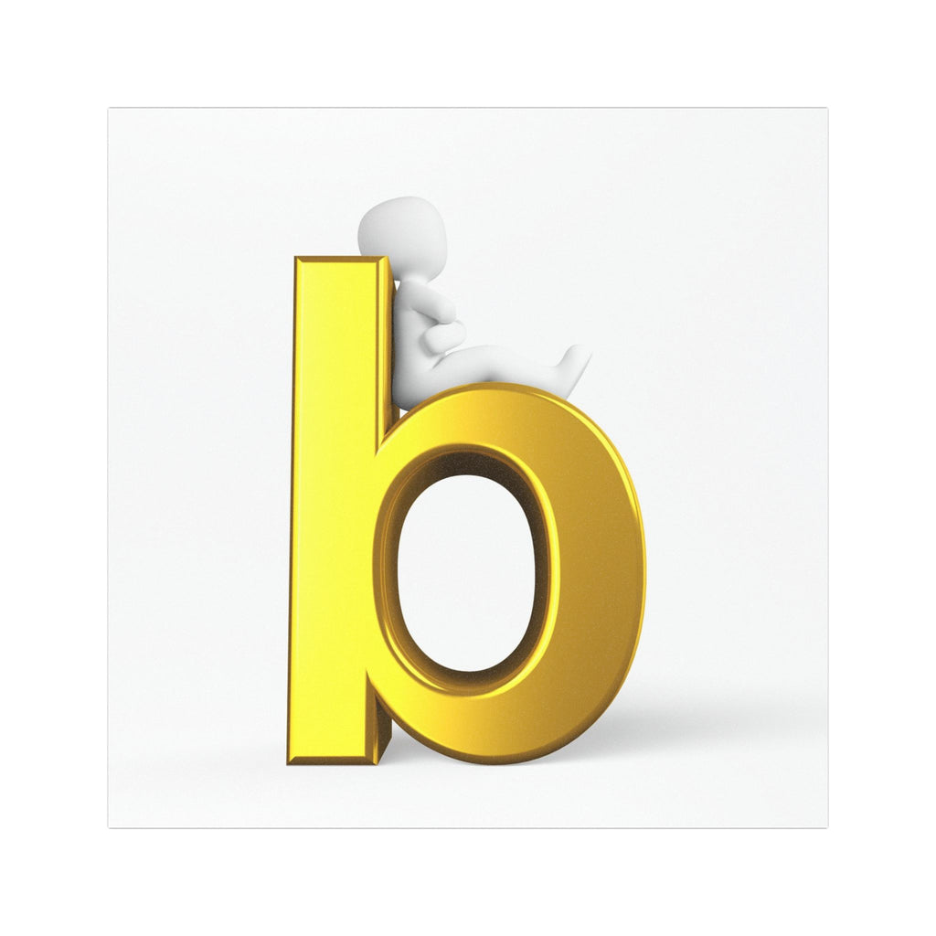 Gold Letter B car magnet | Alphabet initial monogram