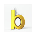 Gold Letter B car magnet | Alphabet initial monogram