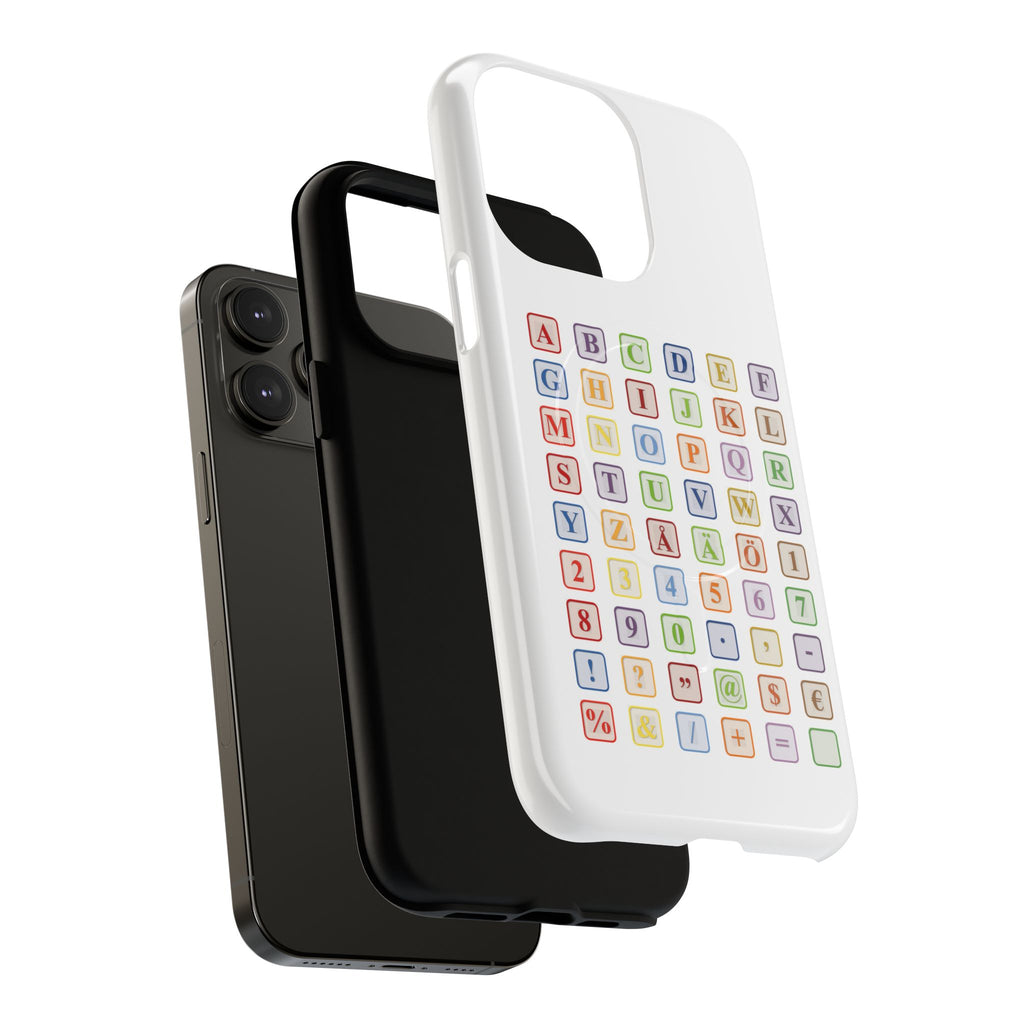 Alphabet Blocks Phone Case | Magnetic Tough Case, Colorful Letter Grid