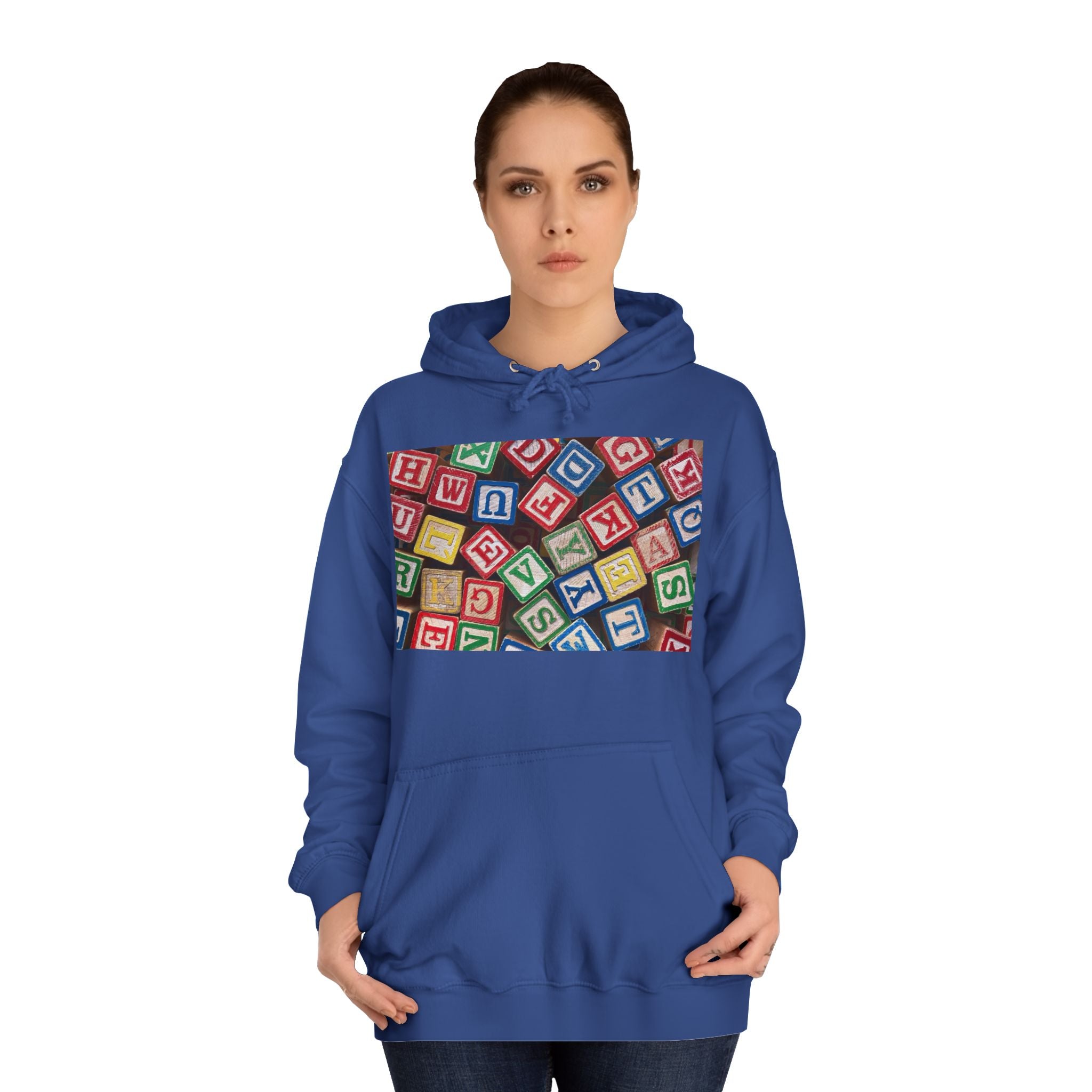 Colorful Alphabet Blocks Hoodie | Kids Letter Blocks Design