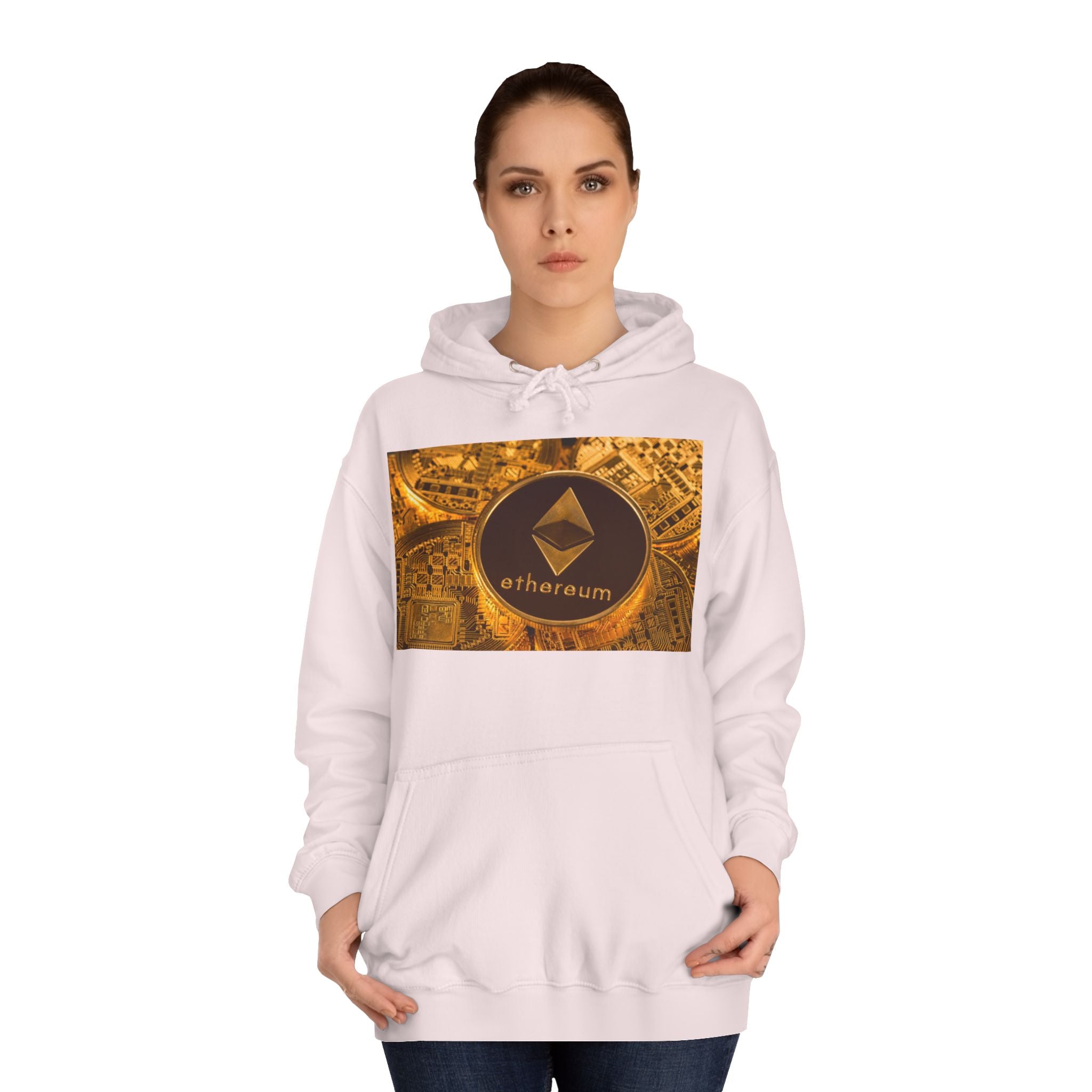 Ethereum Coin Hoodie | Crypto Logo Sweatshirt, Blockchain Design