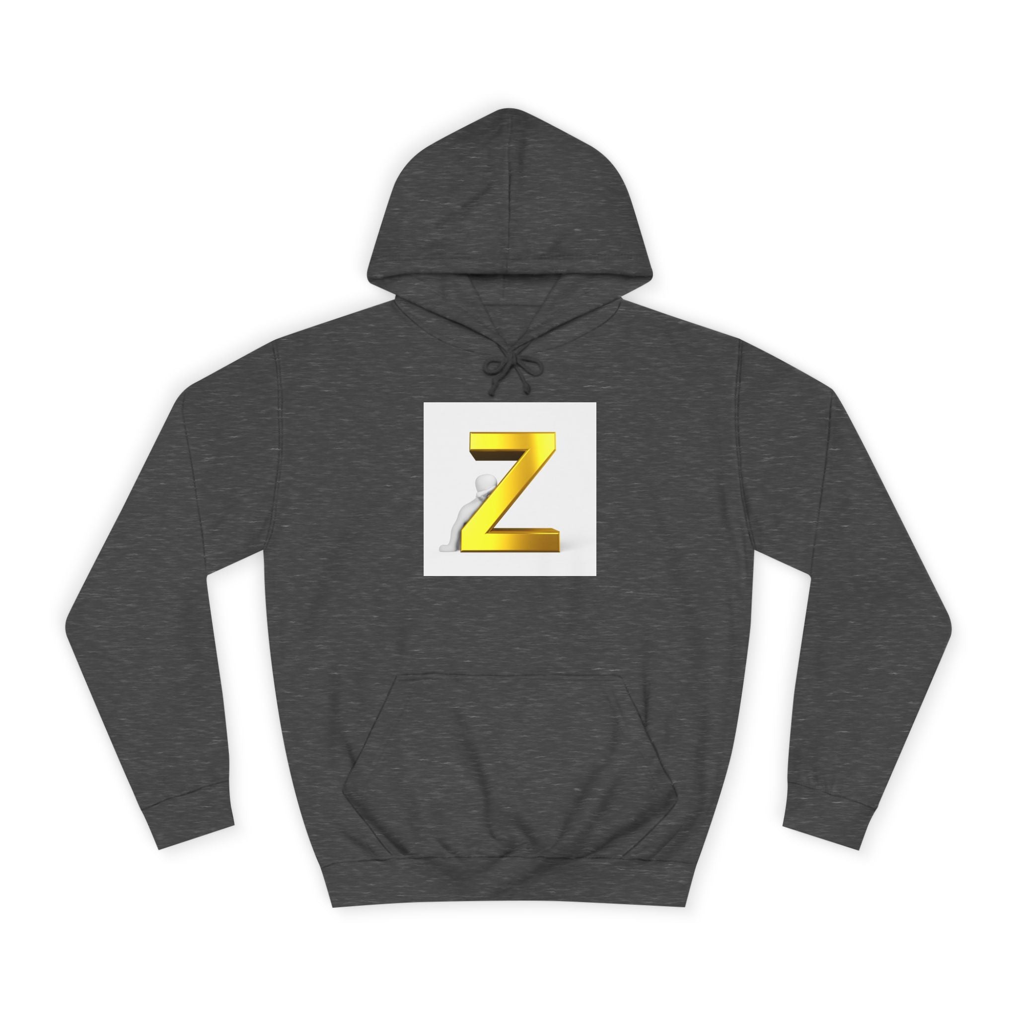 Sweat à capuche lettre Z dorée 3D | Monogramme initial
