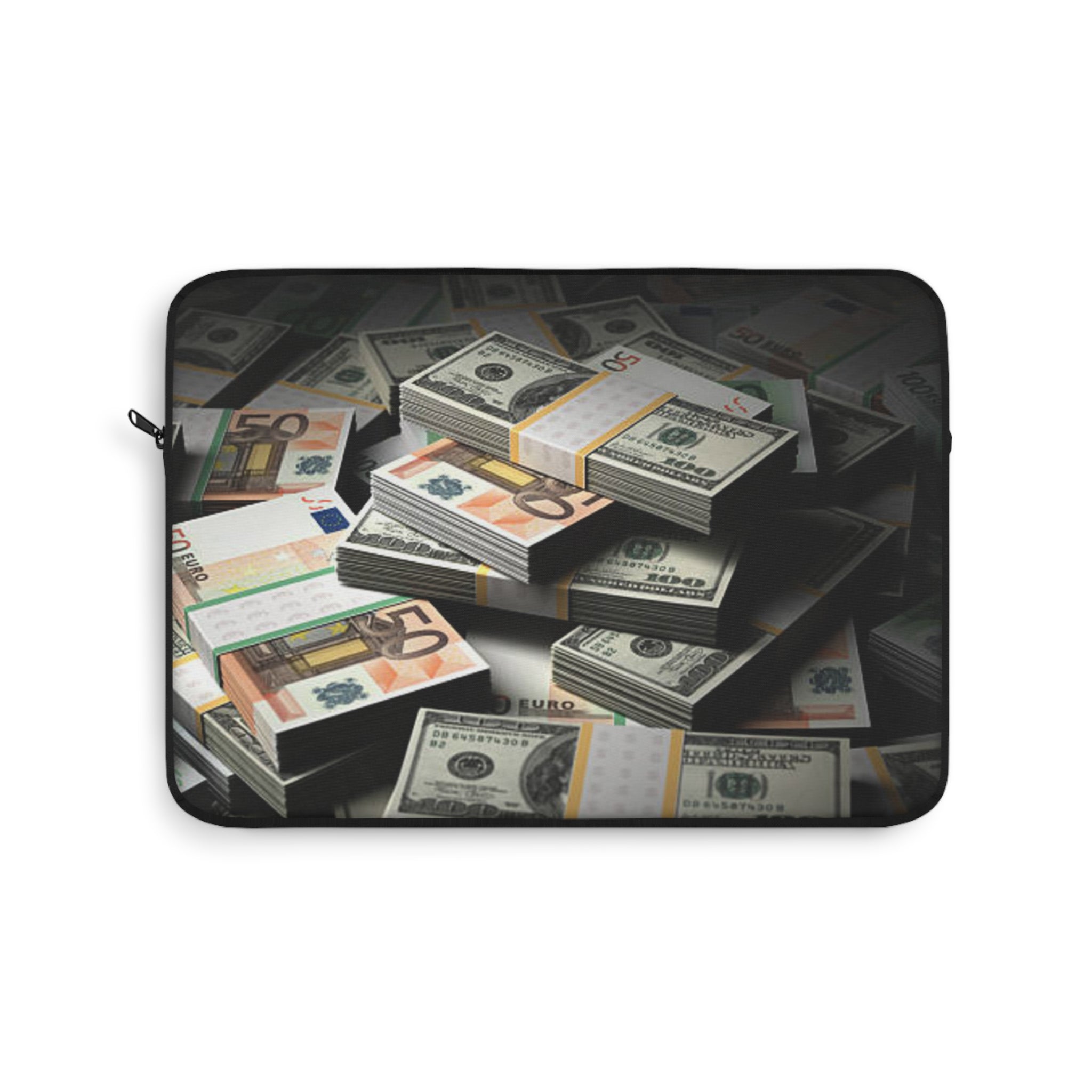 Stacked Cash Laptop Sleeve | Money Print, Currency Design
