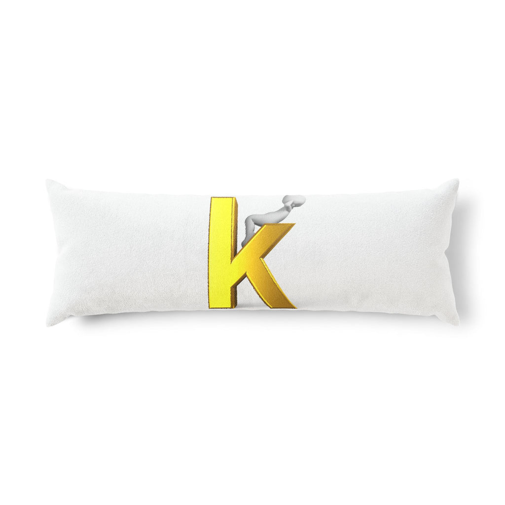 Gold 3D K Body Pillow | Monogram Initial Pillow