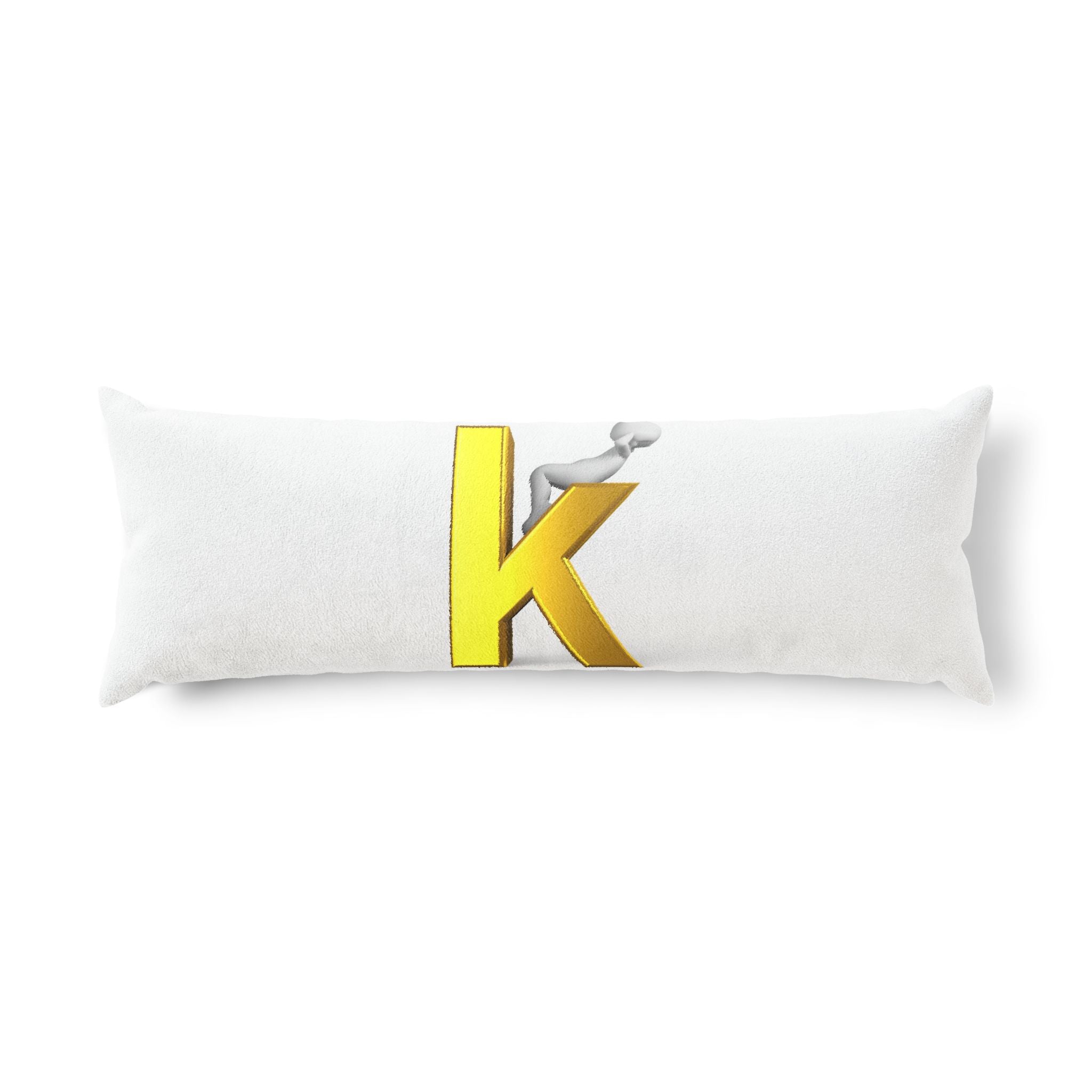 Gold 3D K Body Pillow | Monogram Initial Pillow