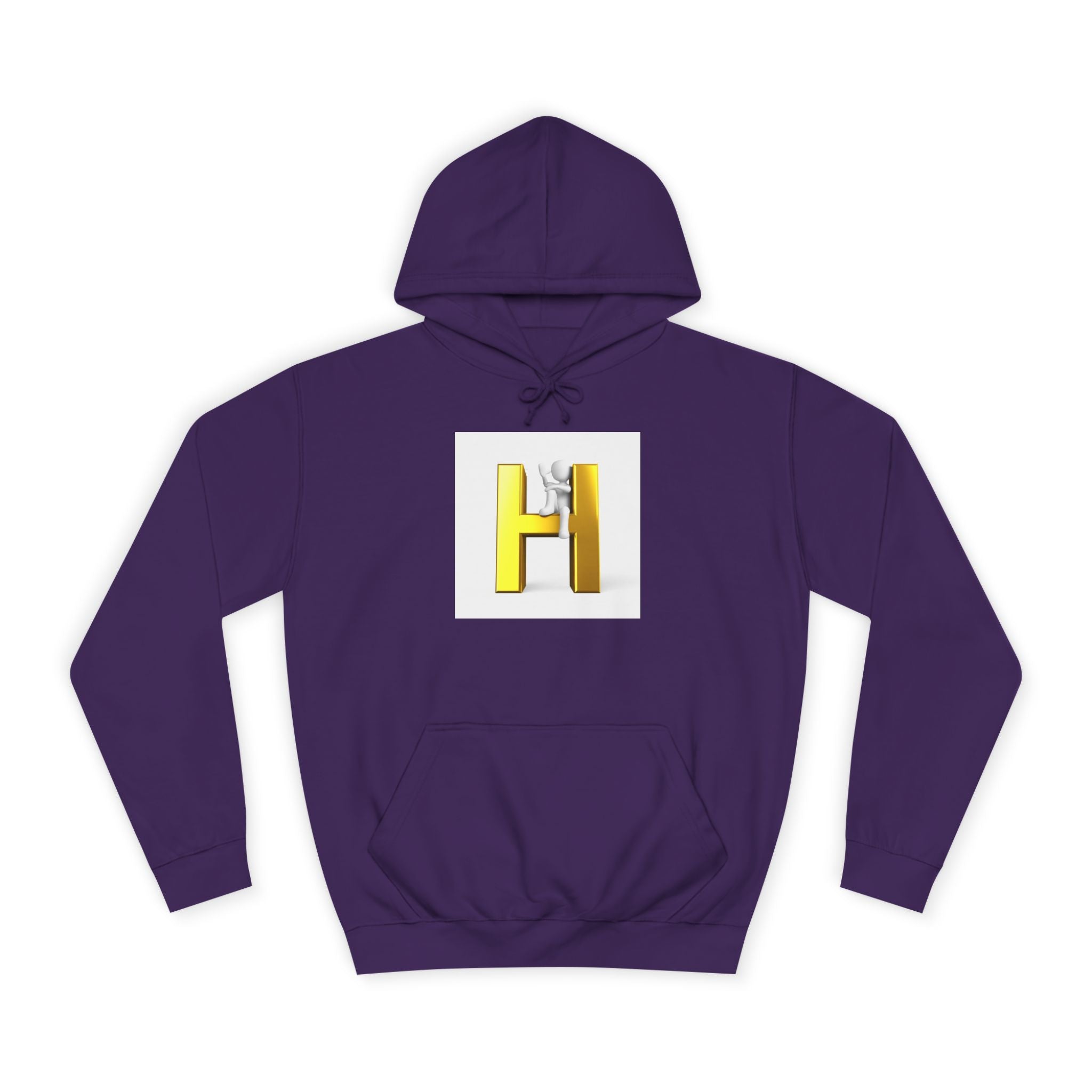 Sweat à capuche lettre H 3D or | Sweat-shirt initial monogramme