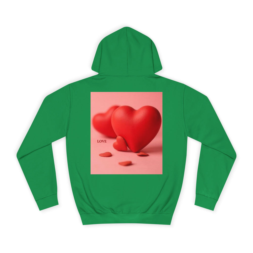 Cute 3D Heart Illustration Hoodie | Love Graphic Pullover