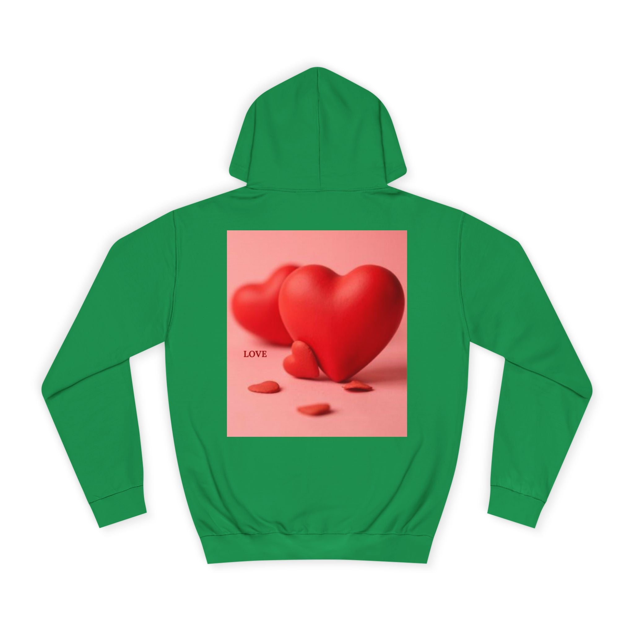 Cute 3D Heart Illustration Hoodie | Love Graphic Pullover