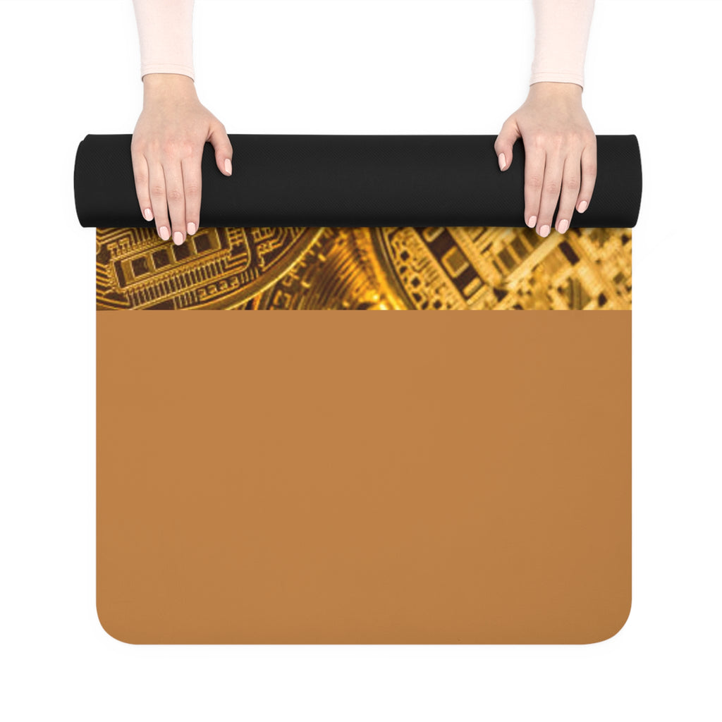Ethereum Coin crypto design Rubber Yoga Mat | Bitcoin blockchain meditation mat