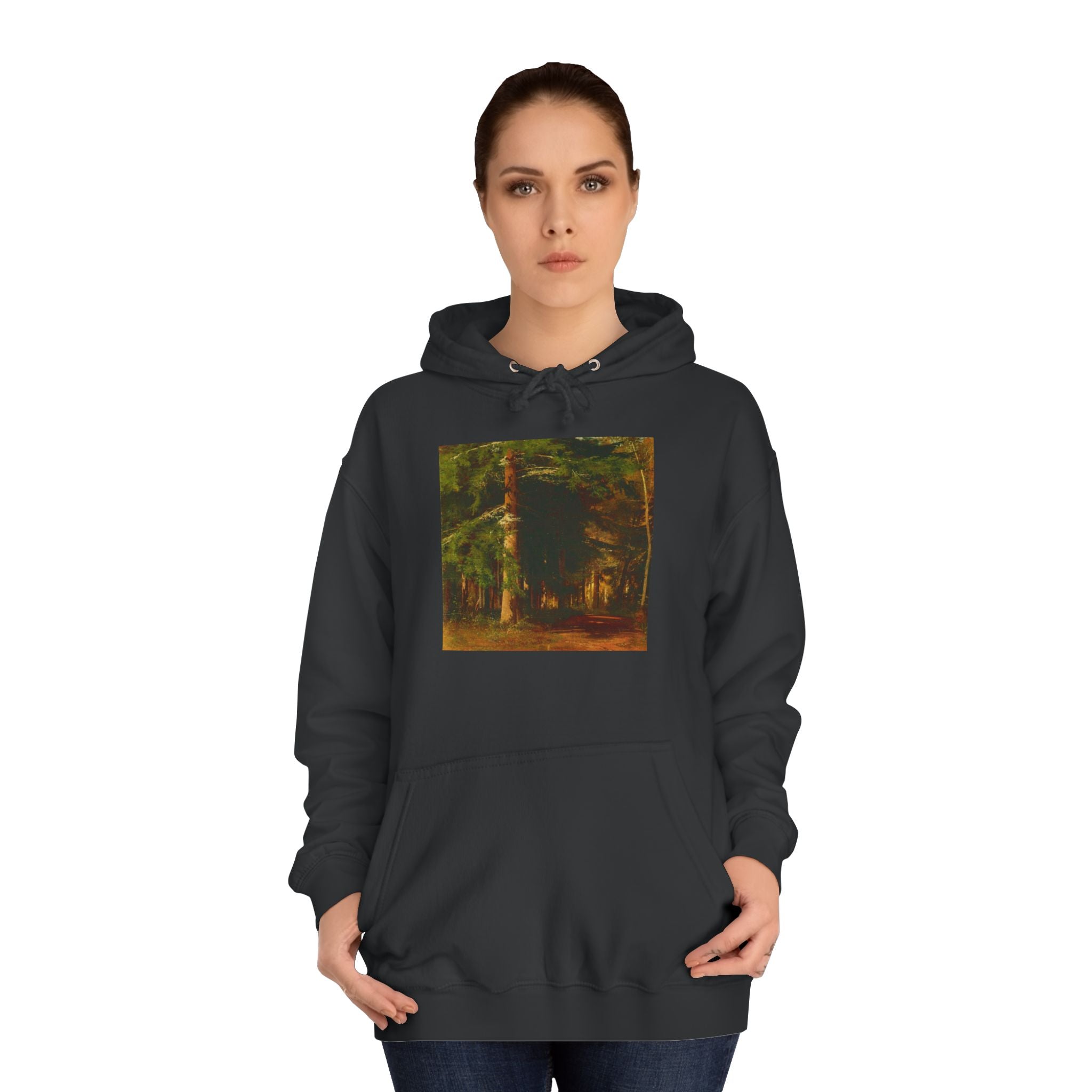 Forest Painting Hoodie | Vintage Woodland Trees Sweatshirt