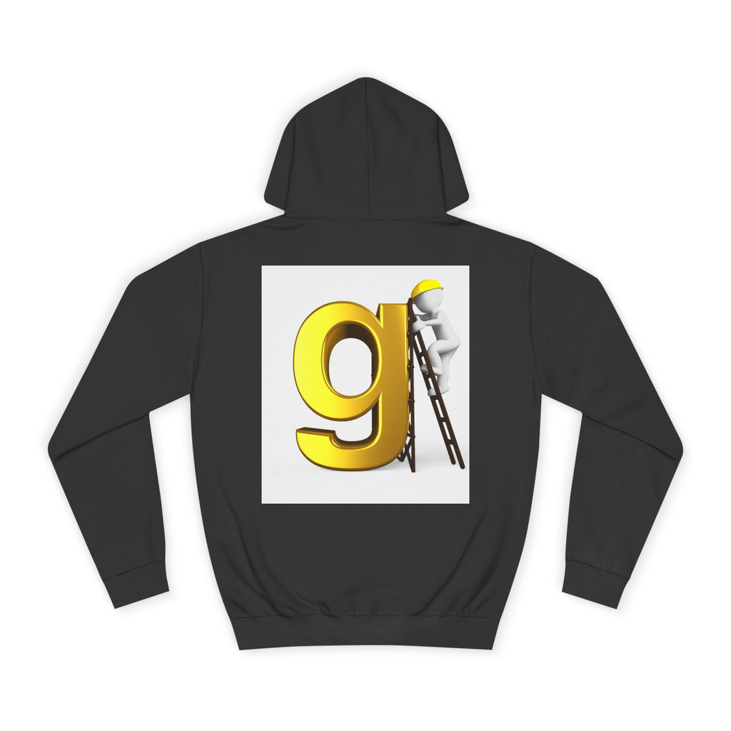 Gold Letter G with Painter Character Hoodie | Initial Monogram