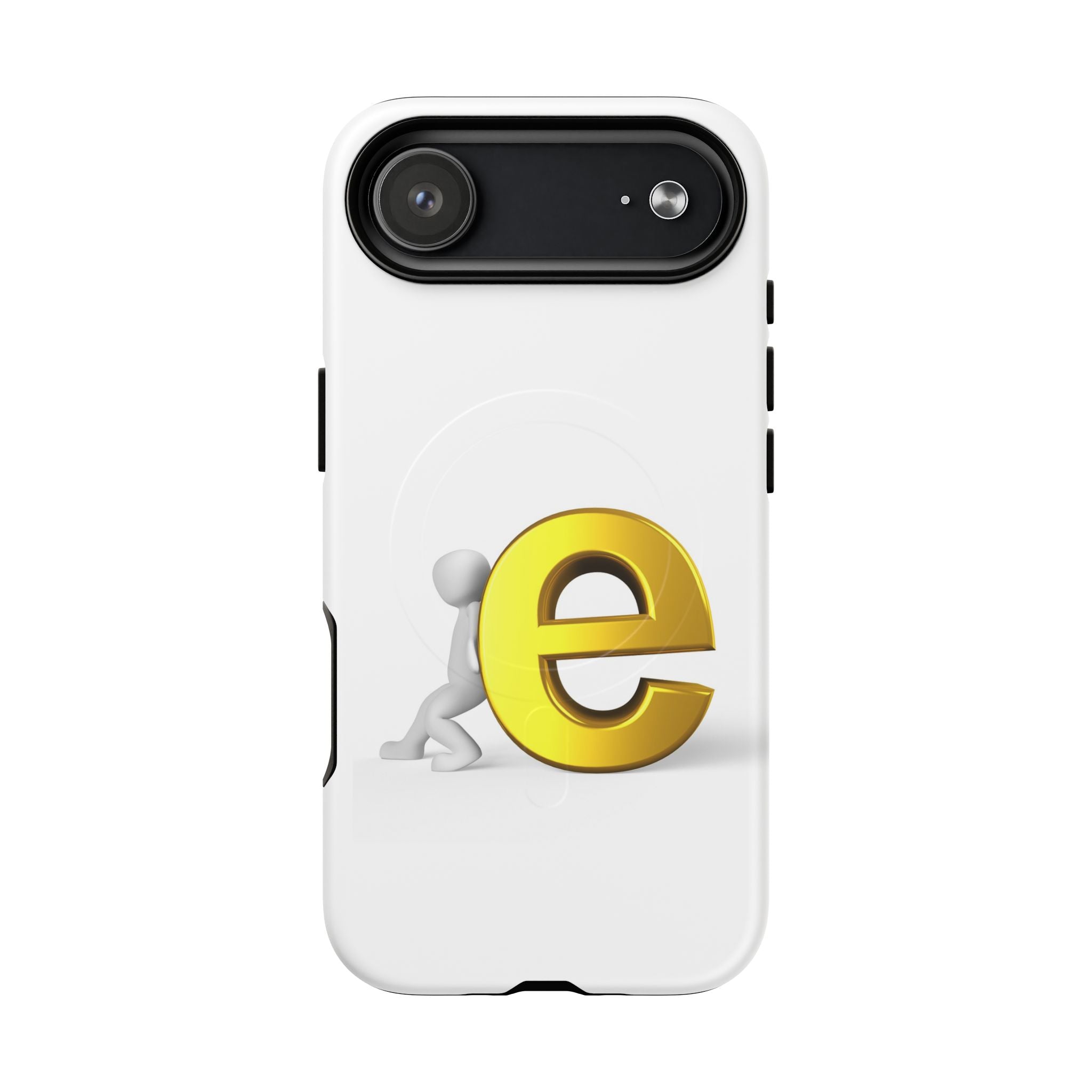3D Gold Letter E Phone Case | Tough Magnetic Case
