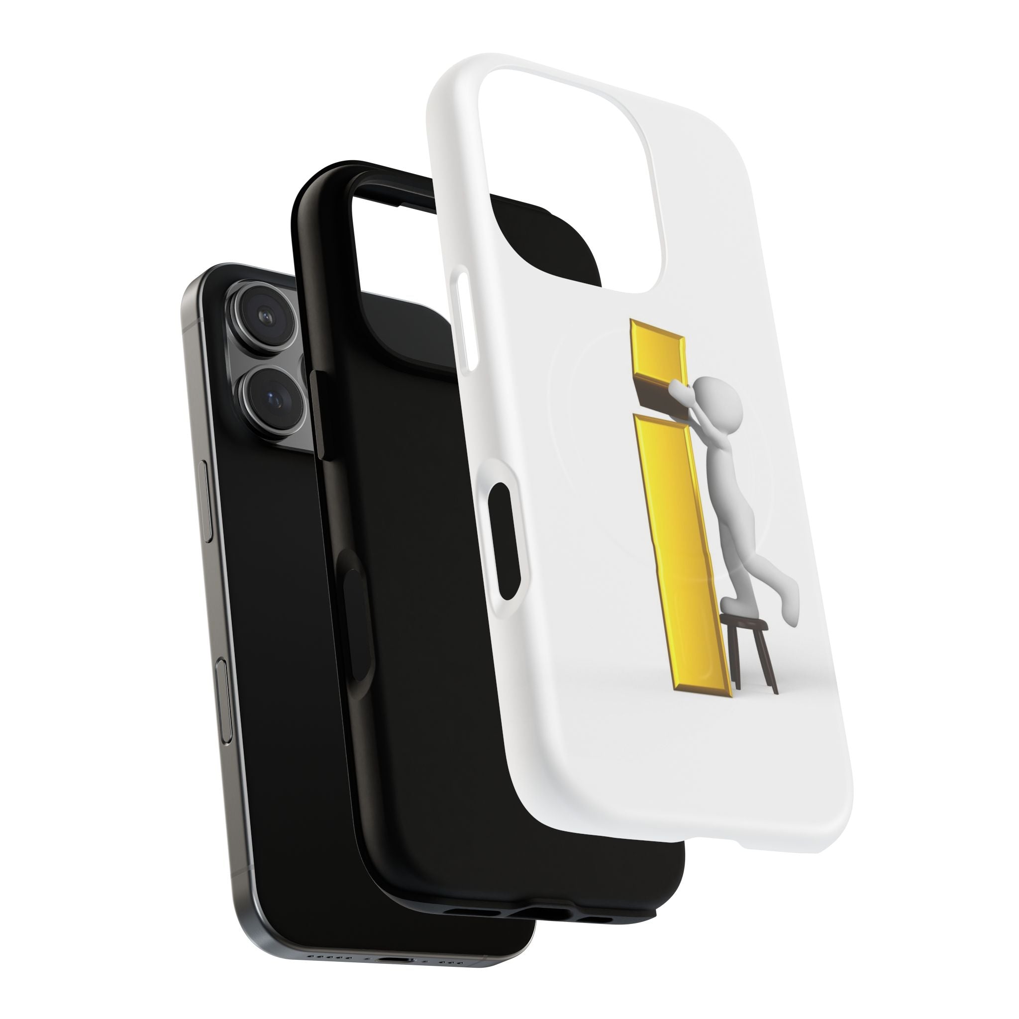 3D Character Gold Letter i phone case | Tough Magnetic Case