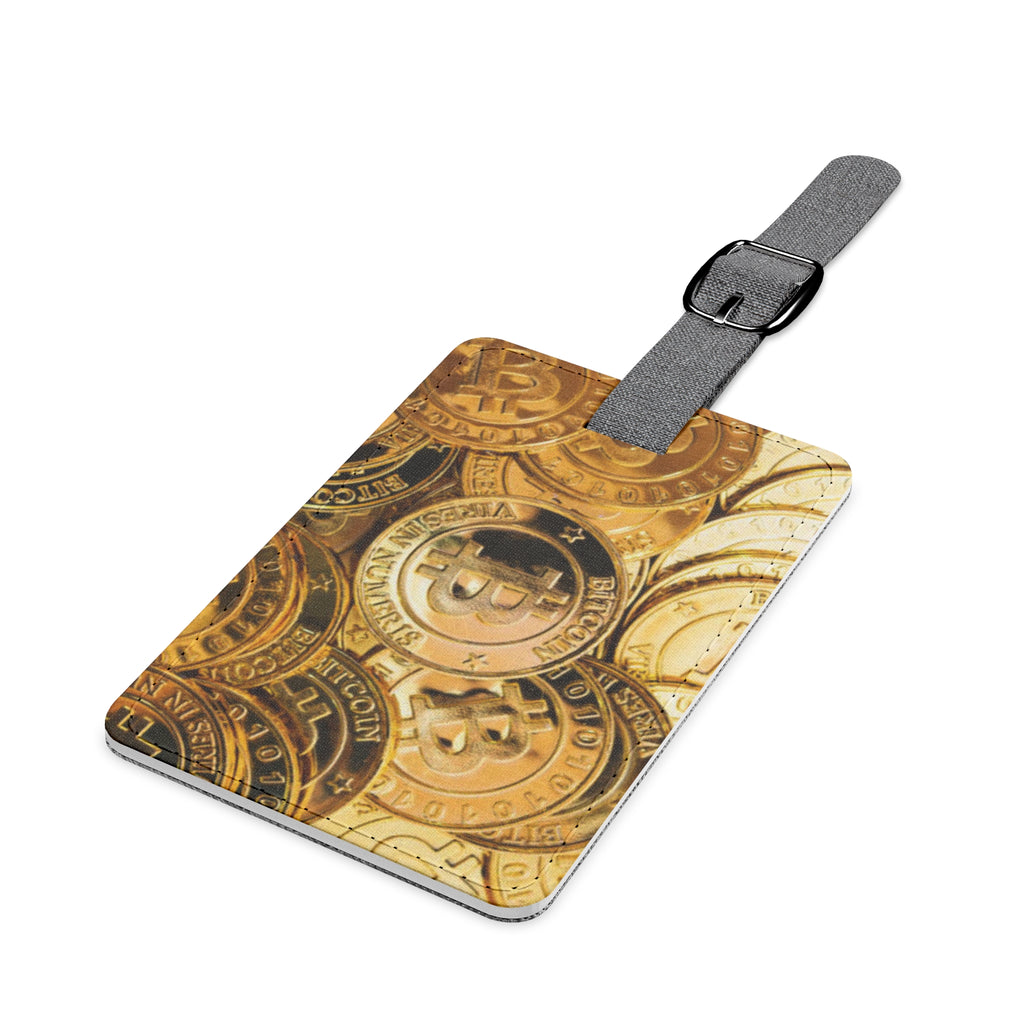 Bitcoin Coins Luggage Tag | Luxurious Travel ID