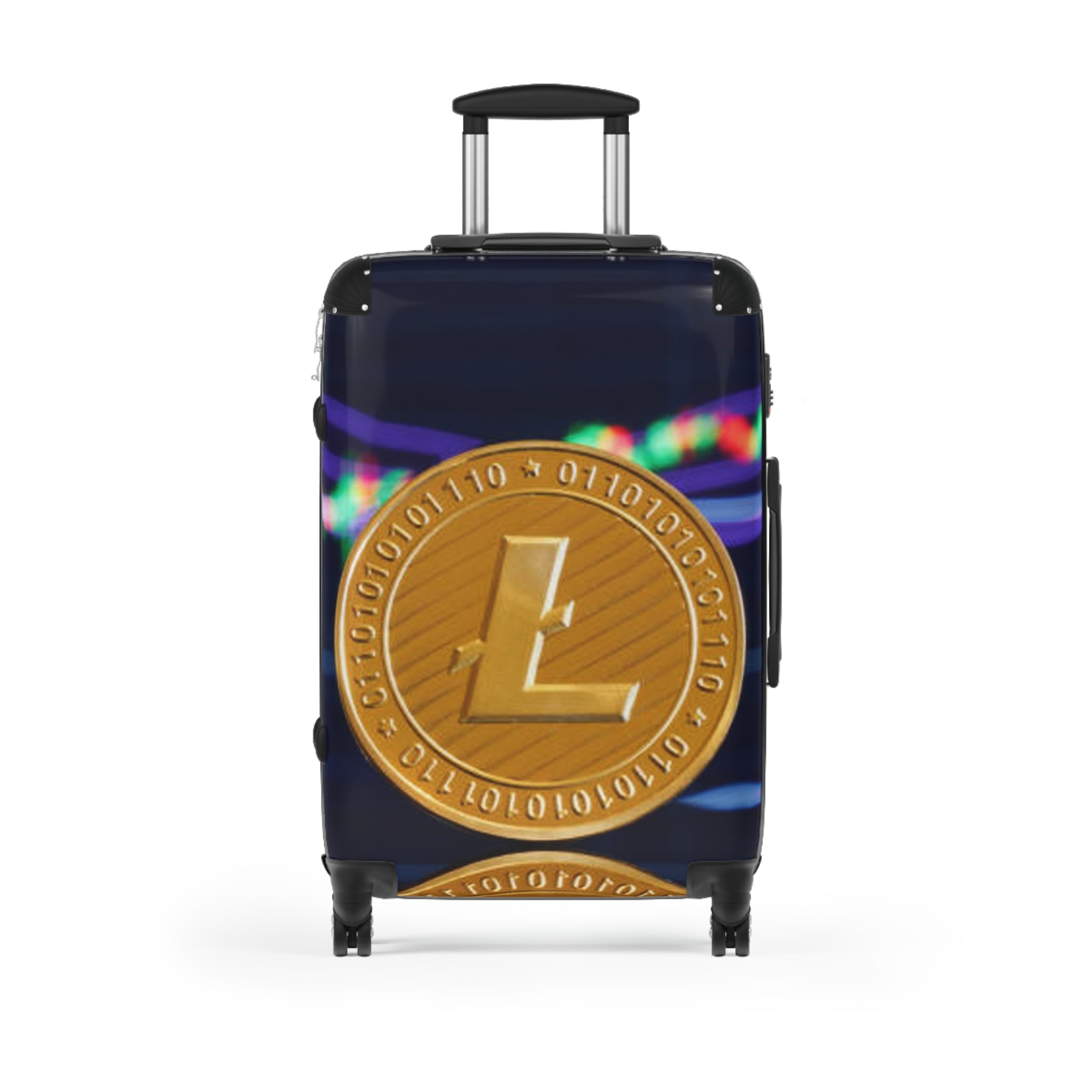 Litecoin Crypto Coin Suitcase | Luggage with Cryptocurrency Design