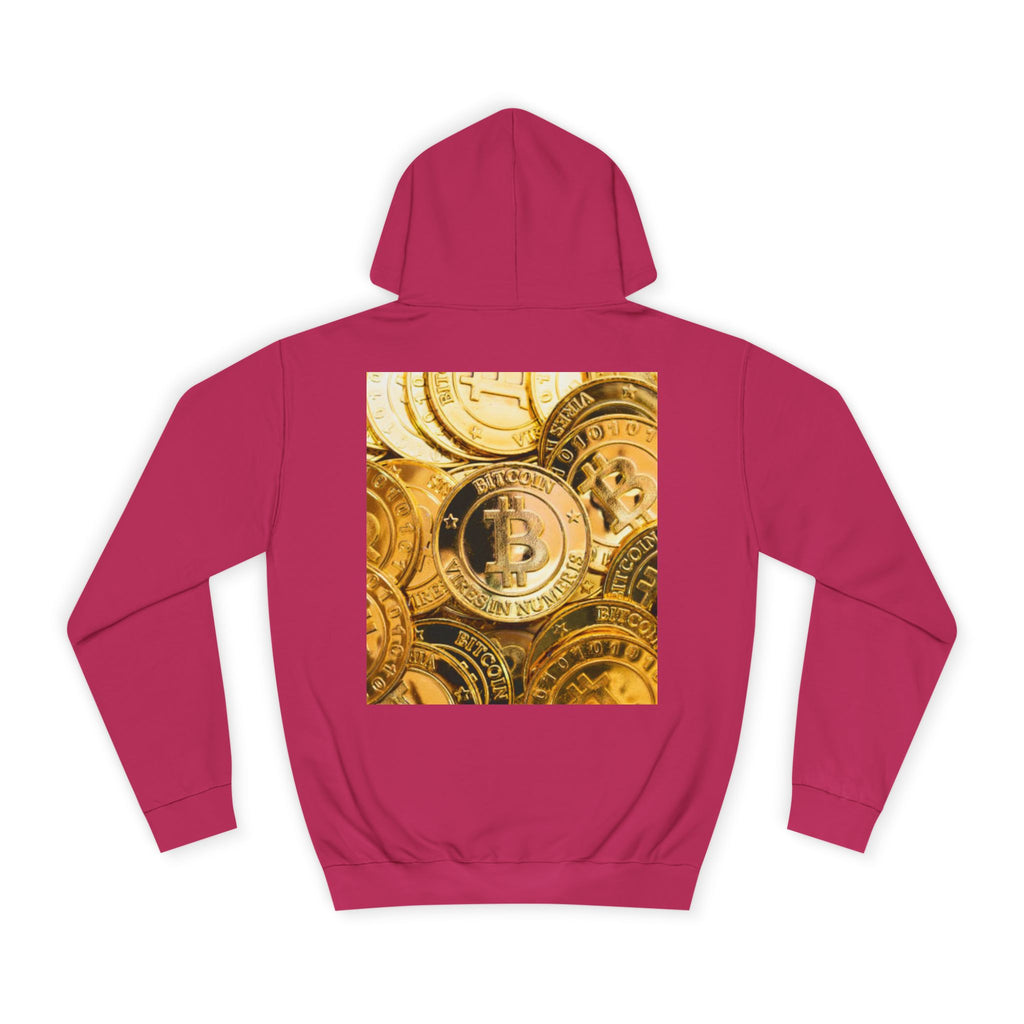 Golden Bitcoin Coins Hoodie | Crypto Cryptocurrency Crypto Art, Digital Currency Apparel