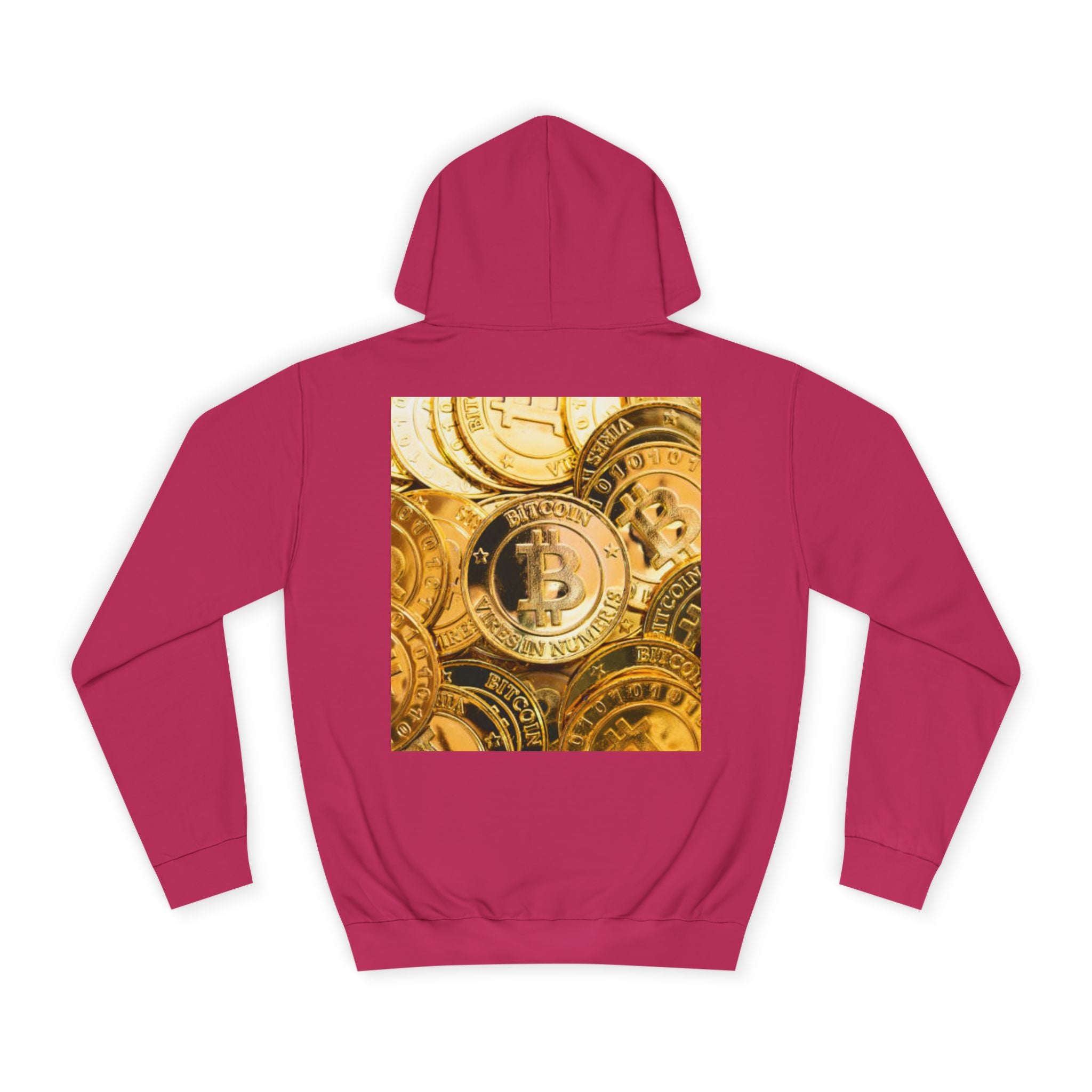 Golden Bitcoin Coins Hoodie | Crypto Cryptocurrency Crypto Art, Digital Currency Apparel