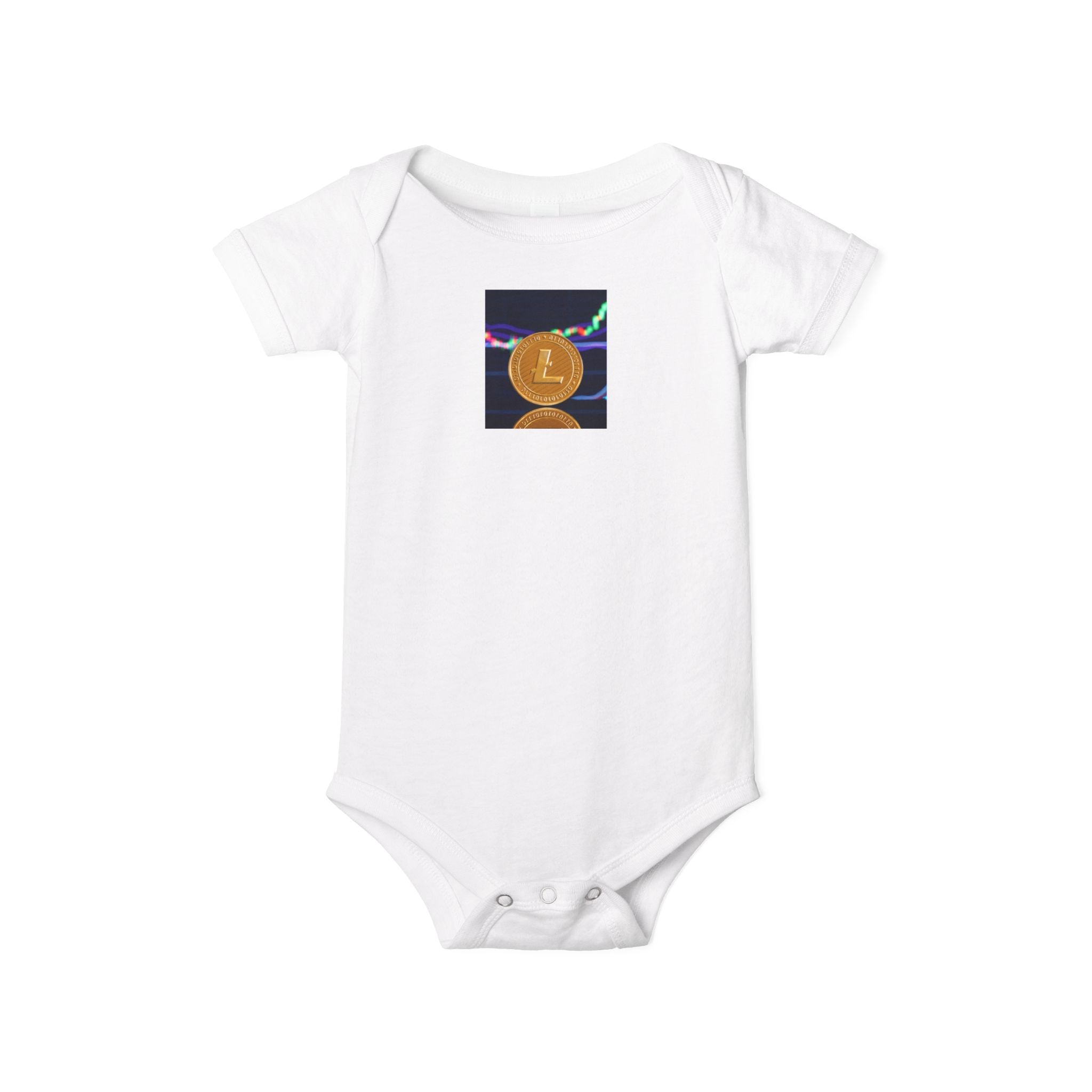 Body pour bébé avec motif Litecoin | Body de bébé Cryptomonnaie