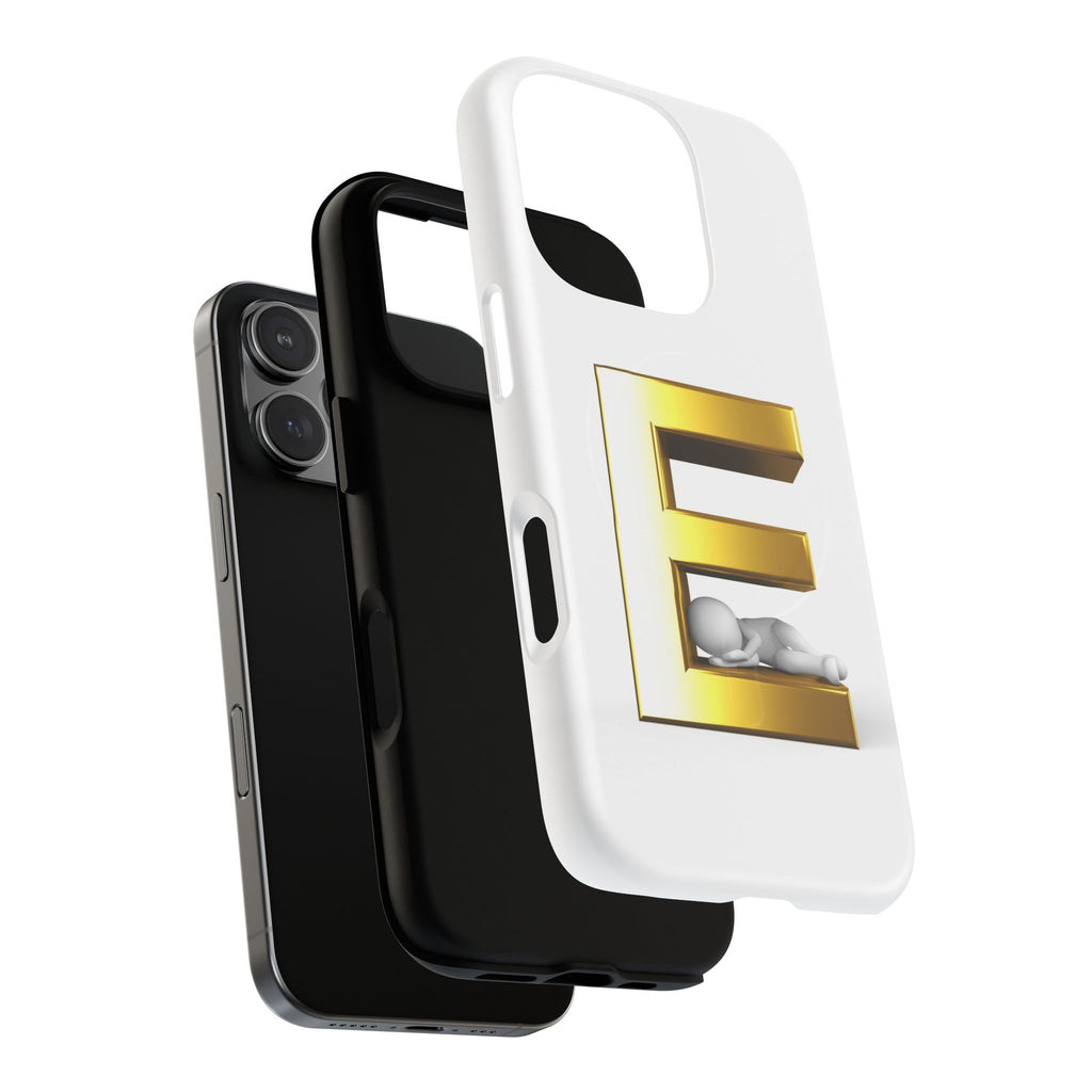 Gold Letter E monogram Phone Case | Magnetic Tough Case