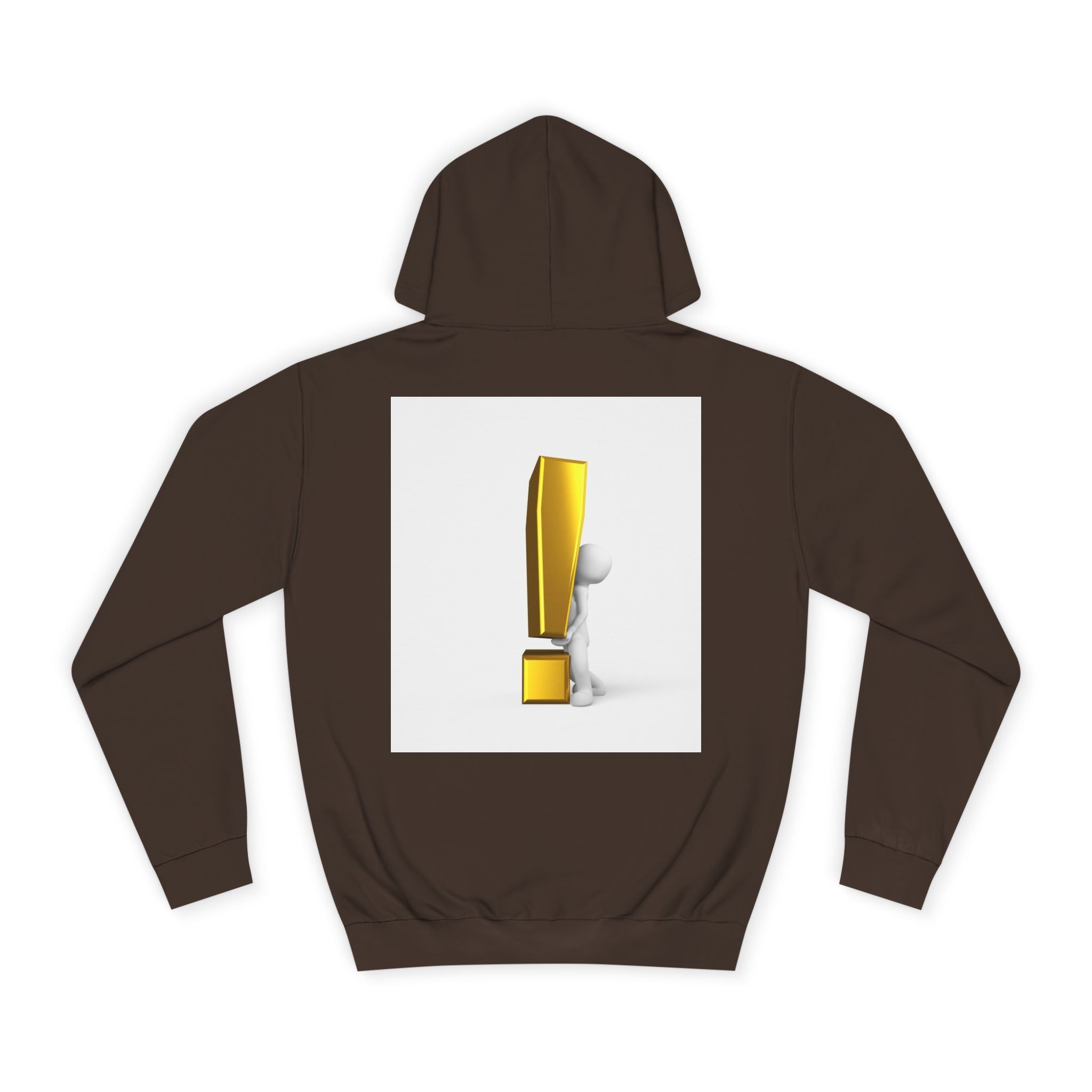 Gold Exclamation Mark Hoodie | Minimal Symbol Sweatshirt