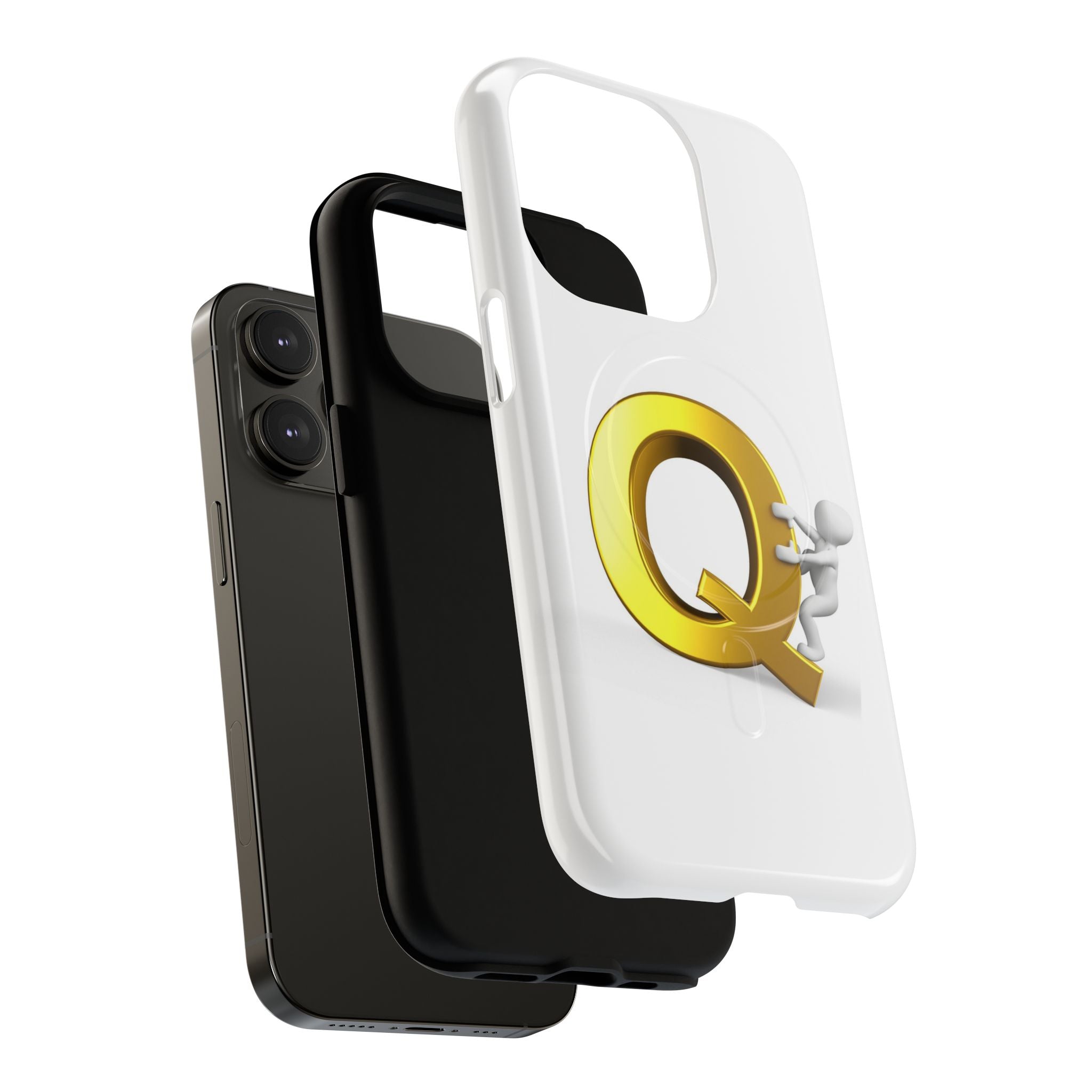 Gold Letter Q design phone case | Magnetic Tough Case