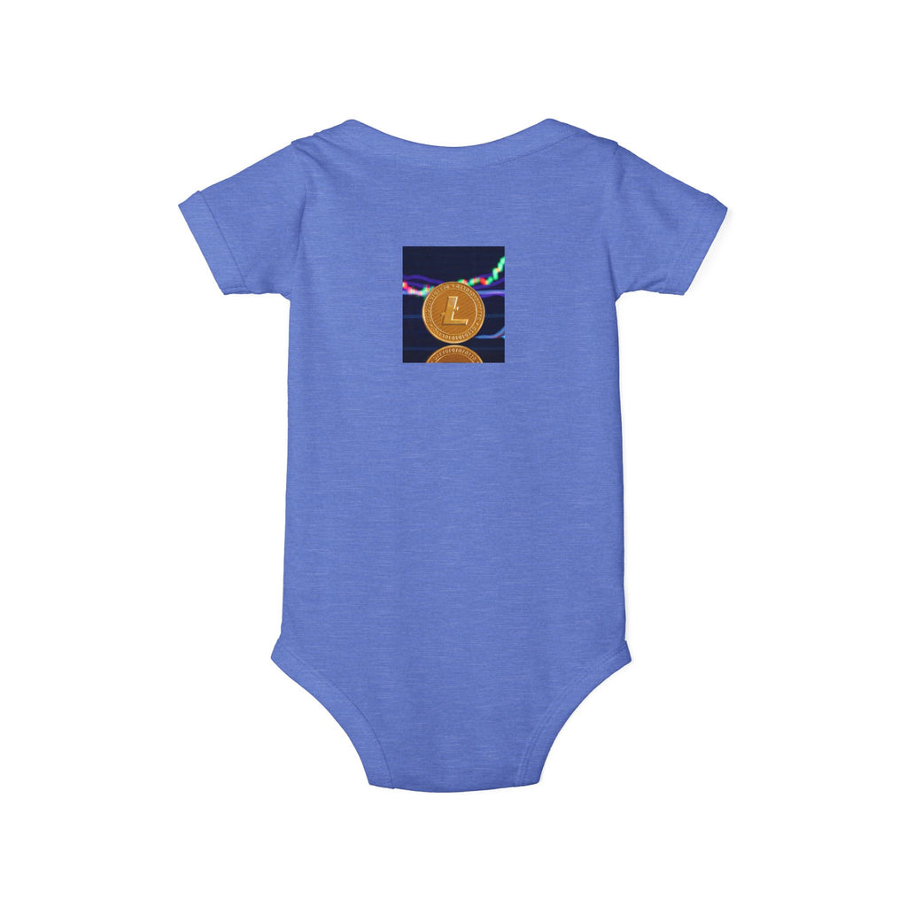 Litecoin Coin Graphic Infant Onesie | Cryptocurrency Baby Bodysuit