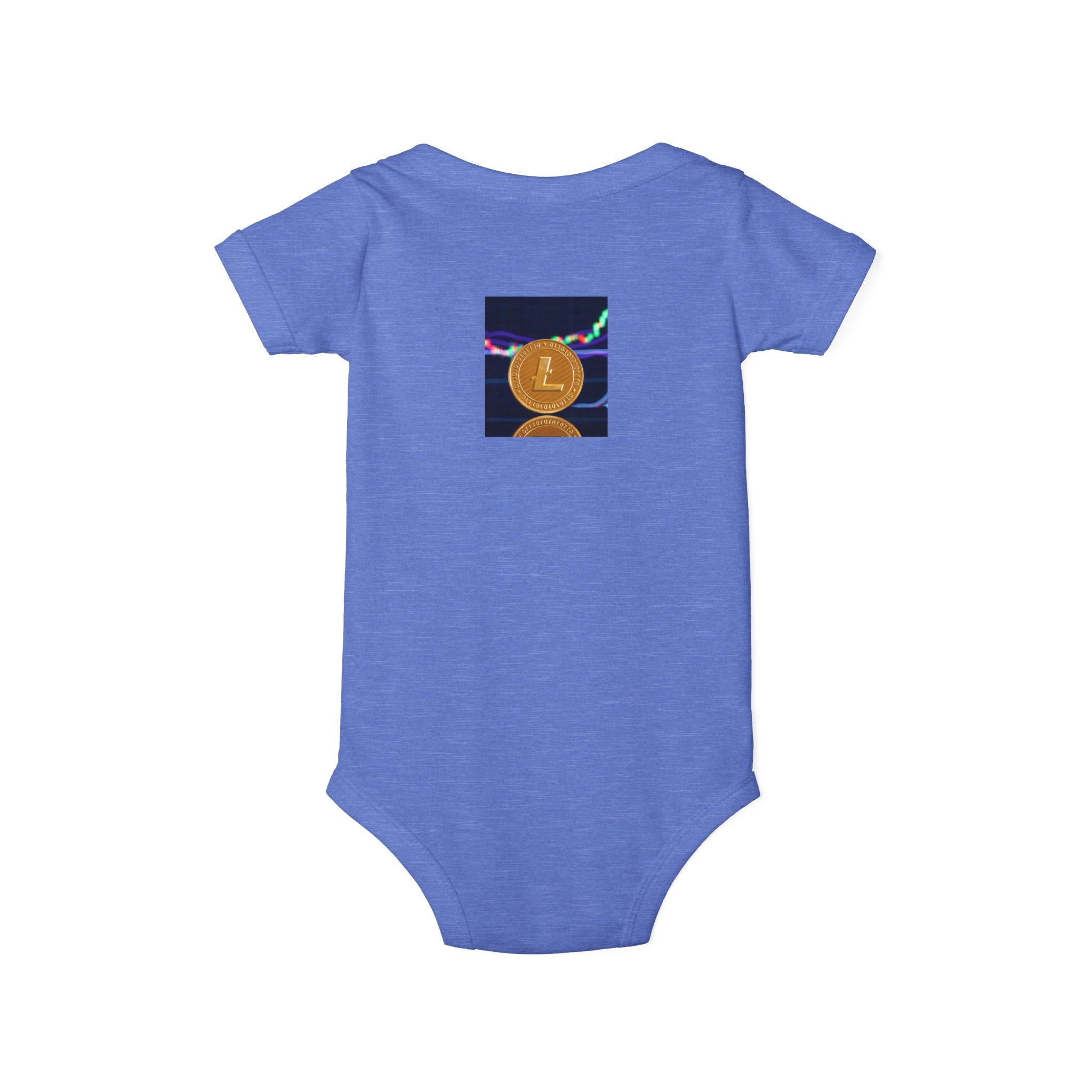 Litecoin Coin Graphic Infant Onesie | Cryptocurrency Baby Bodysuit