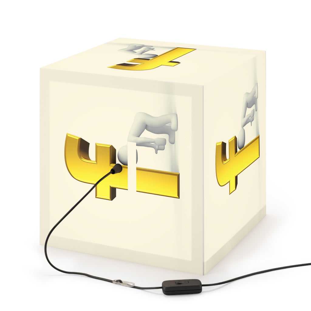 Golden Letter F Cube Lamp | Decor Light