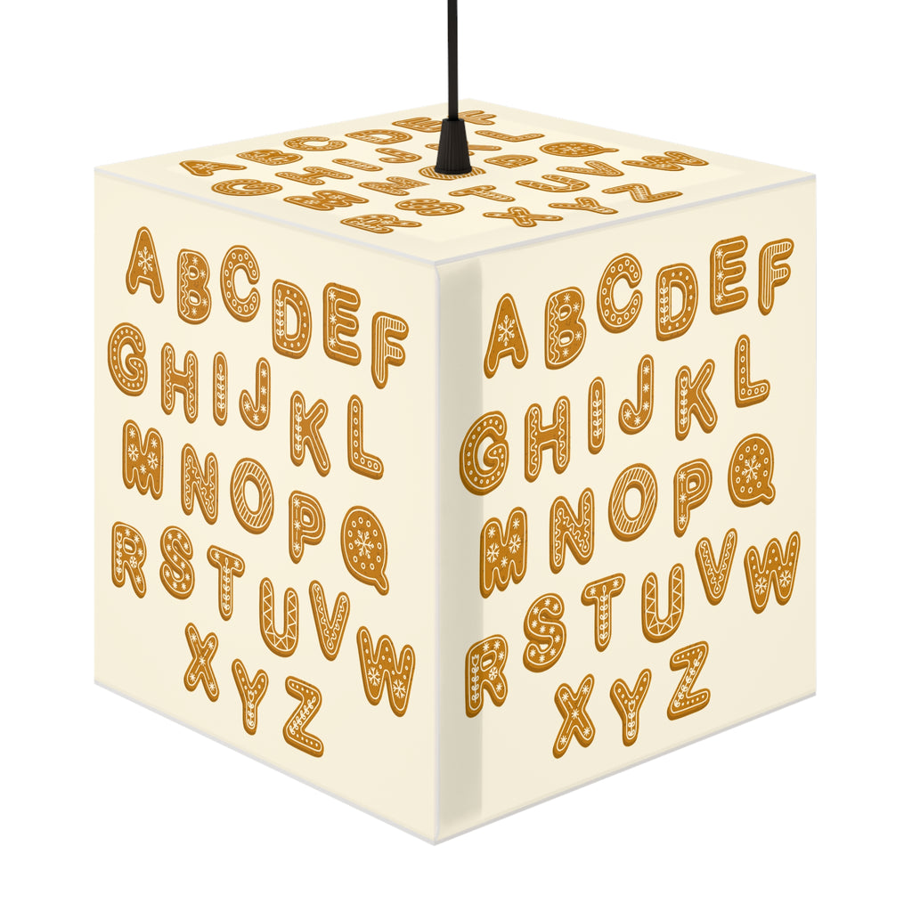 Gingerbread Alphabet Light Cube Lamp | Kids Nursery Nightlight