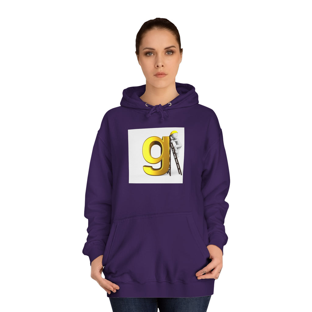 Gold Letter G with Painter Character Hoodie | Initial Monogram