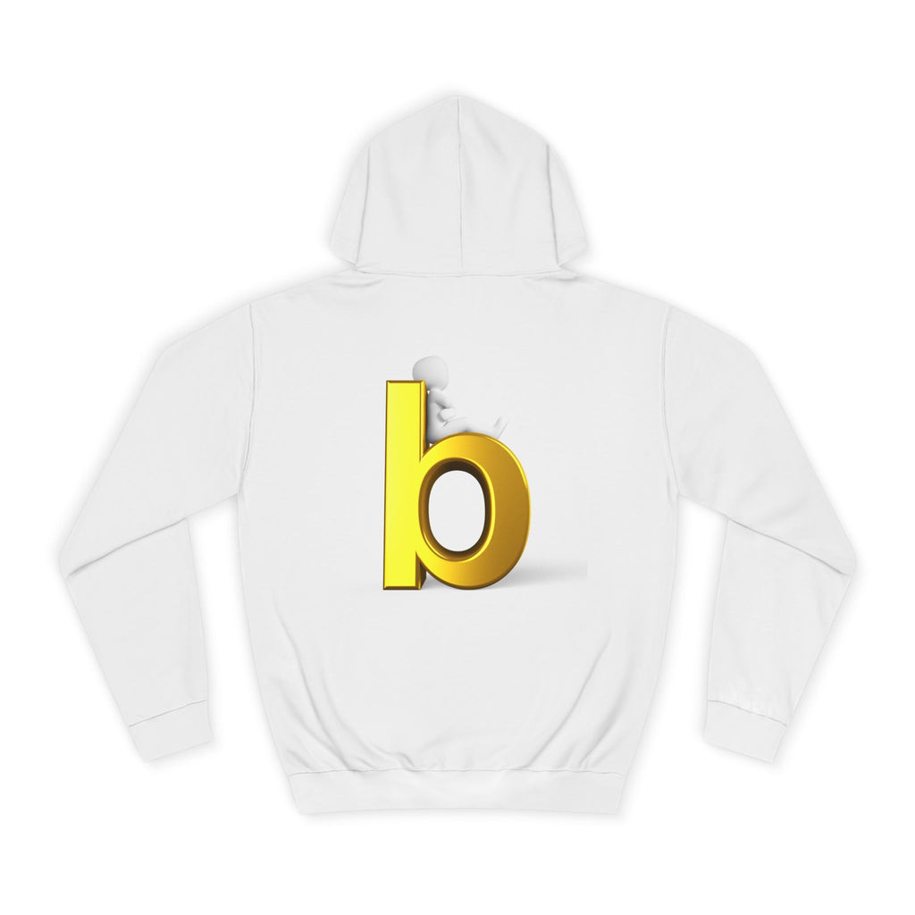 Yellow 3D Letter b Hoodie | Minimal Monogram Initial Sweatshirt